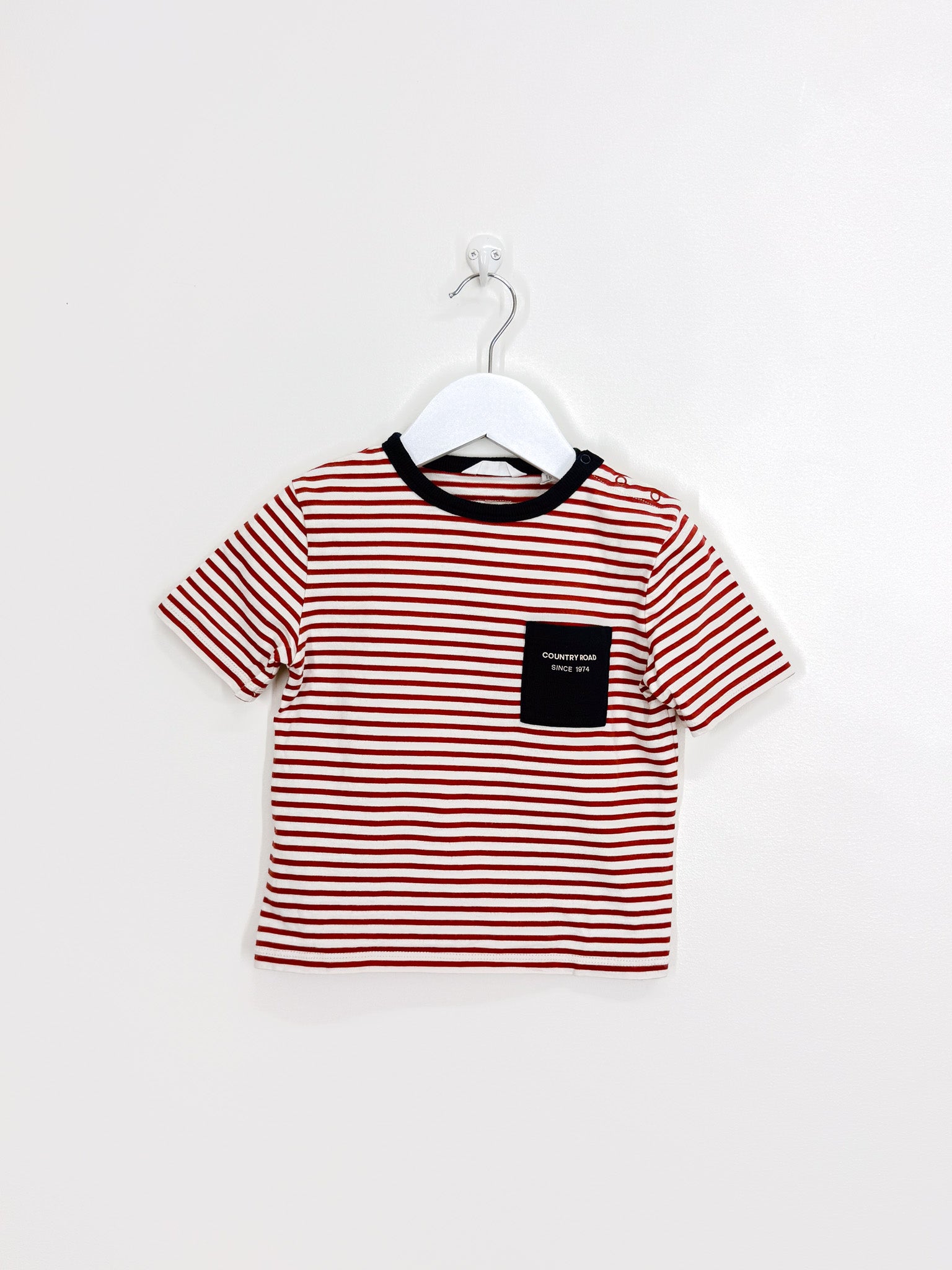 Country Road organic striped pocket tee (18-24m)