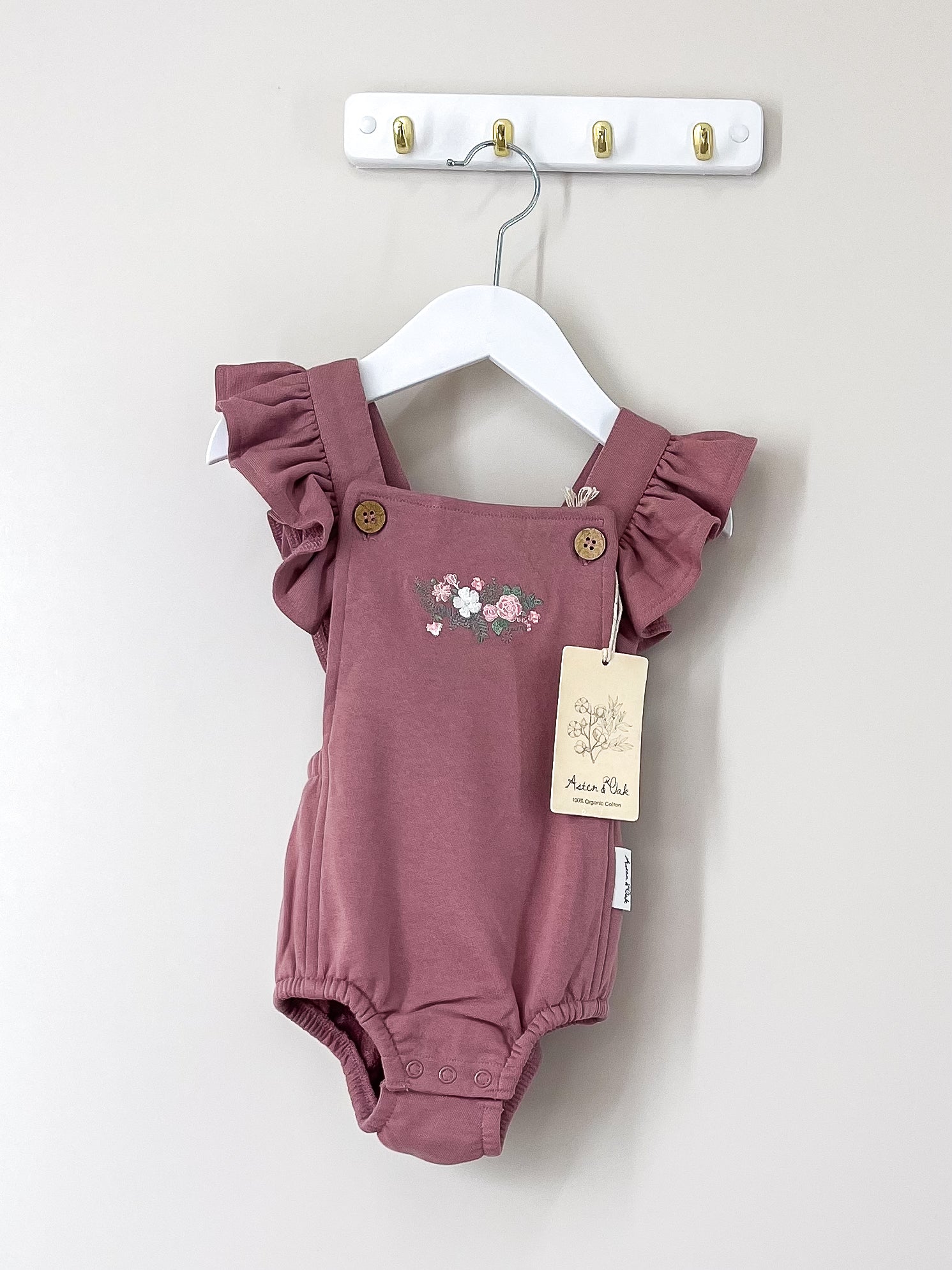 BNWT Aster & Oak embroidered playsuit (1-2y)