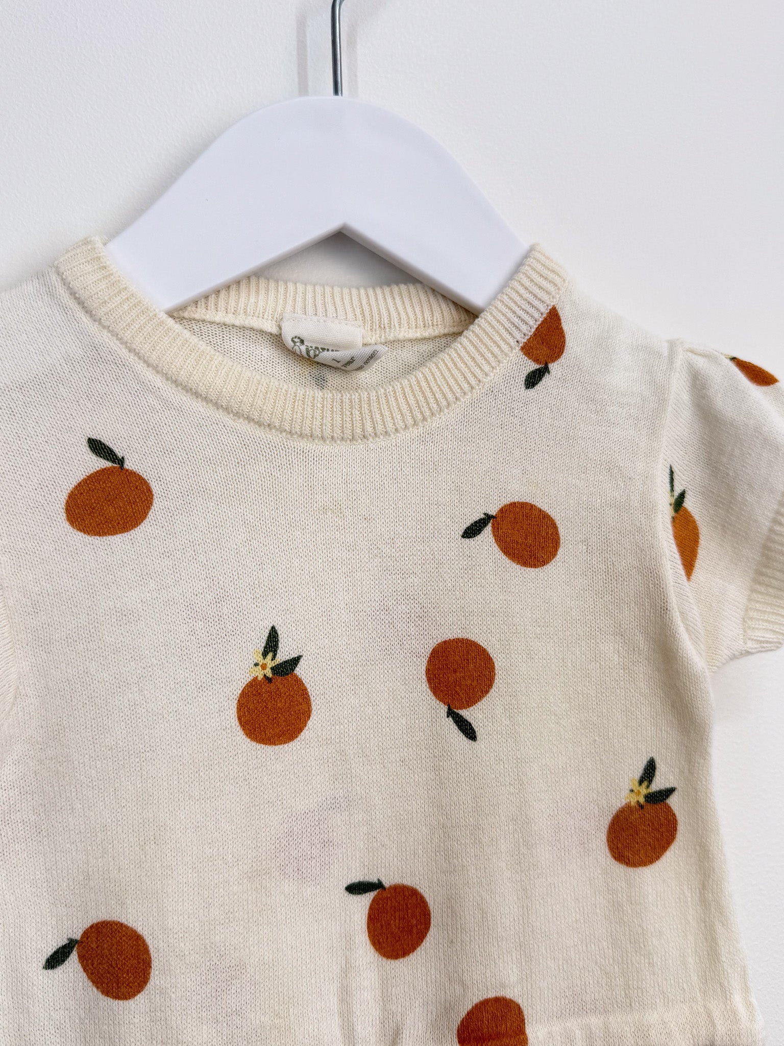 Nature Baby organic lottie suit - orange blossom (1y)