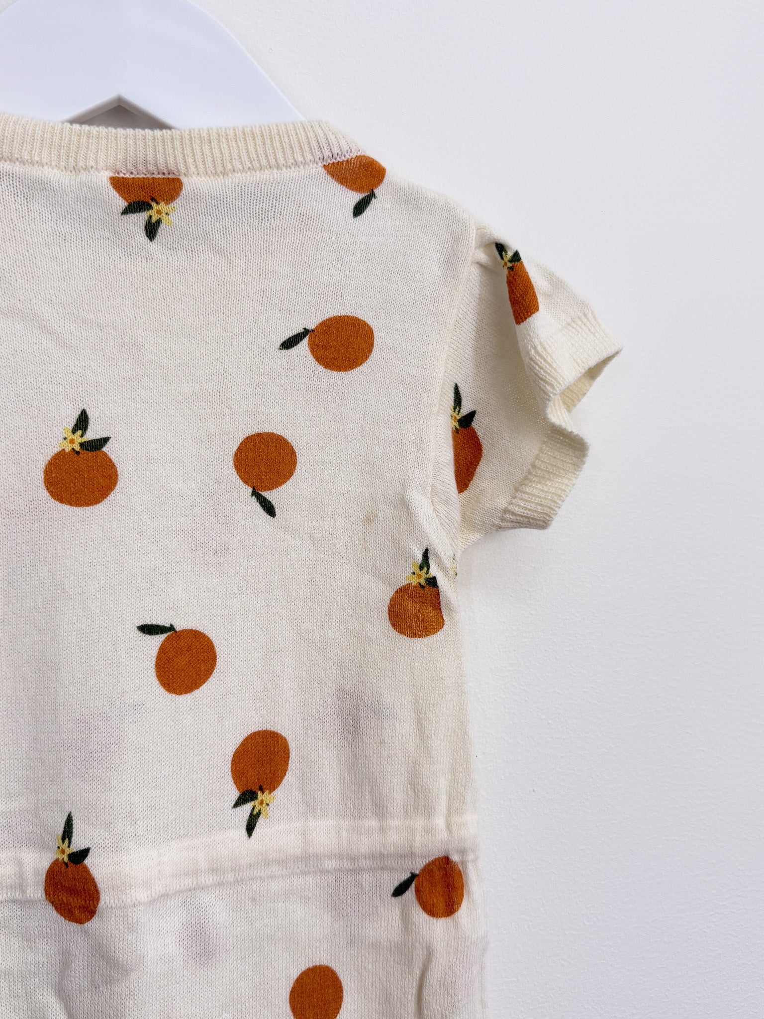Nature Baby organic lottie suit - orange blossom (1y)