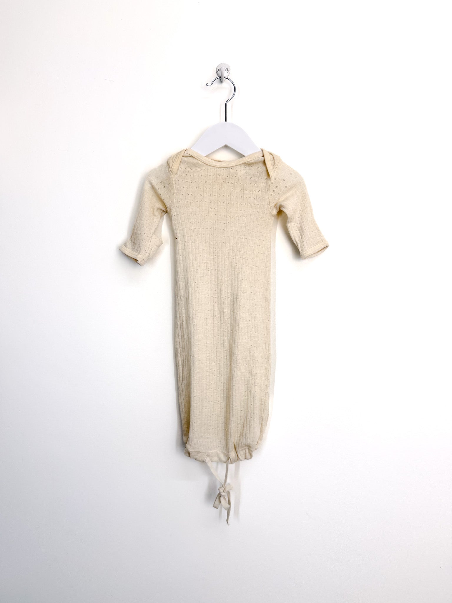Nature Baby merino pointelle gown (0-3m)