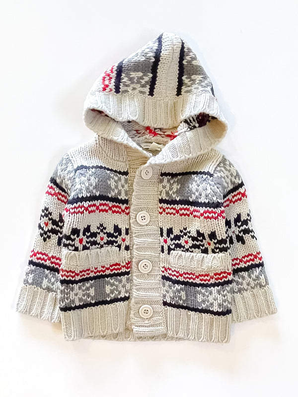 Cotton On Kids hooded knit cardigan (6-12m)