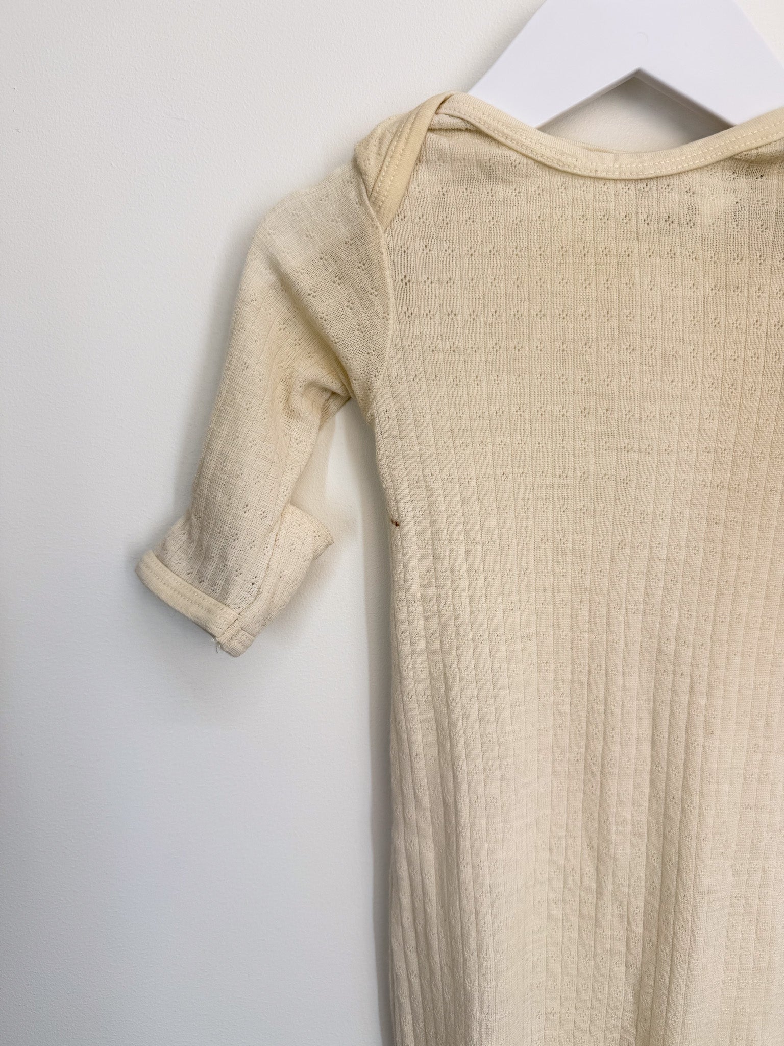 Nature Baby merino pointelle gown (0-3m)
