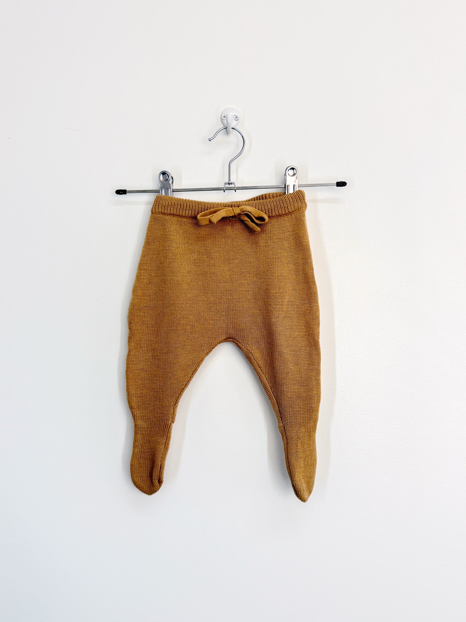 Nature Baby merino knit footed pants (0-3m)