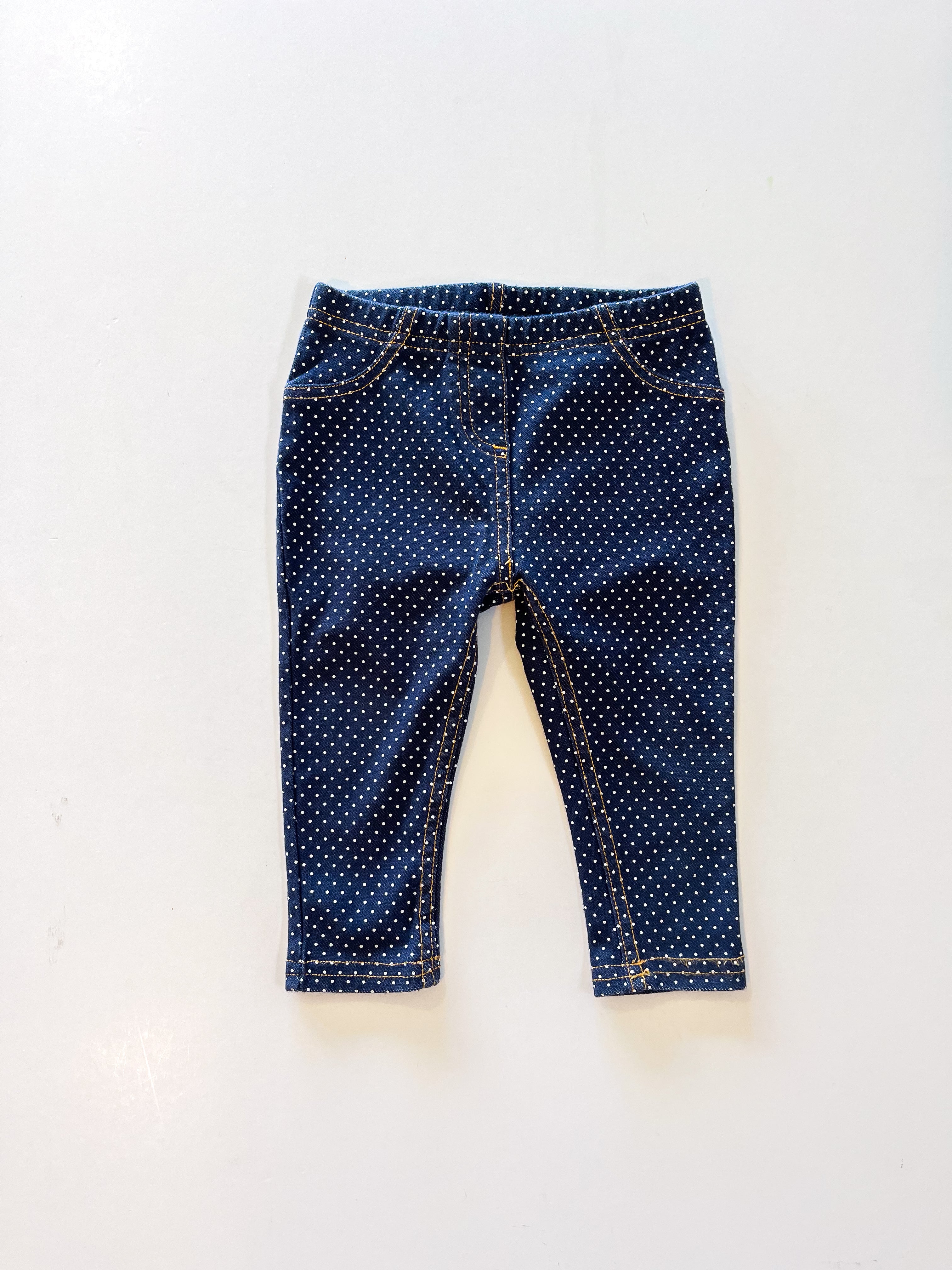 Teeny Weeny spotty jeggings (6-12m)