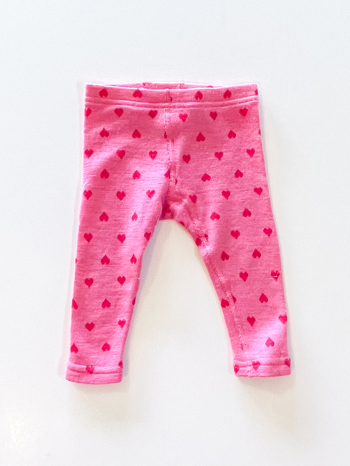 Teeny Weeny merino hearts leggings (3-6m)