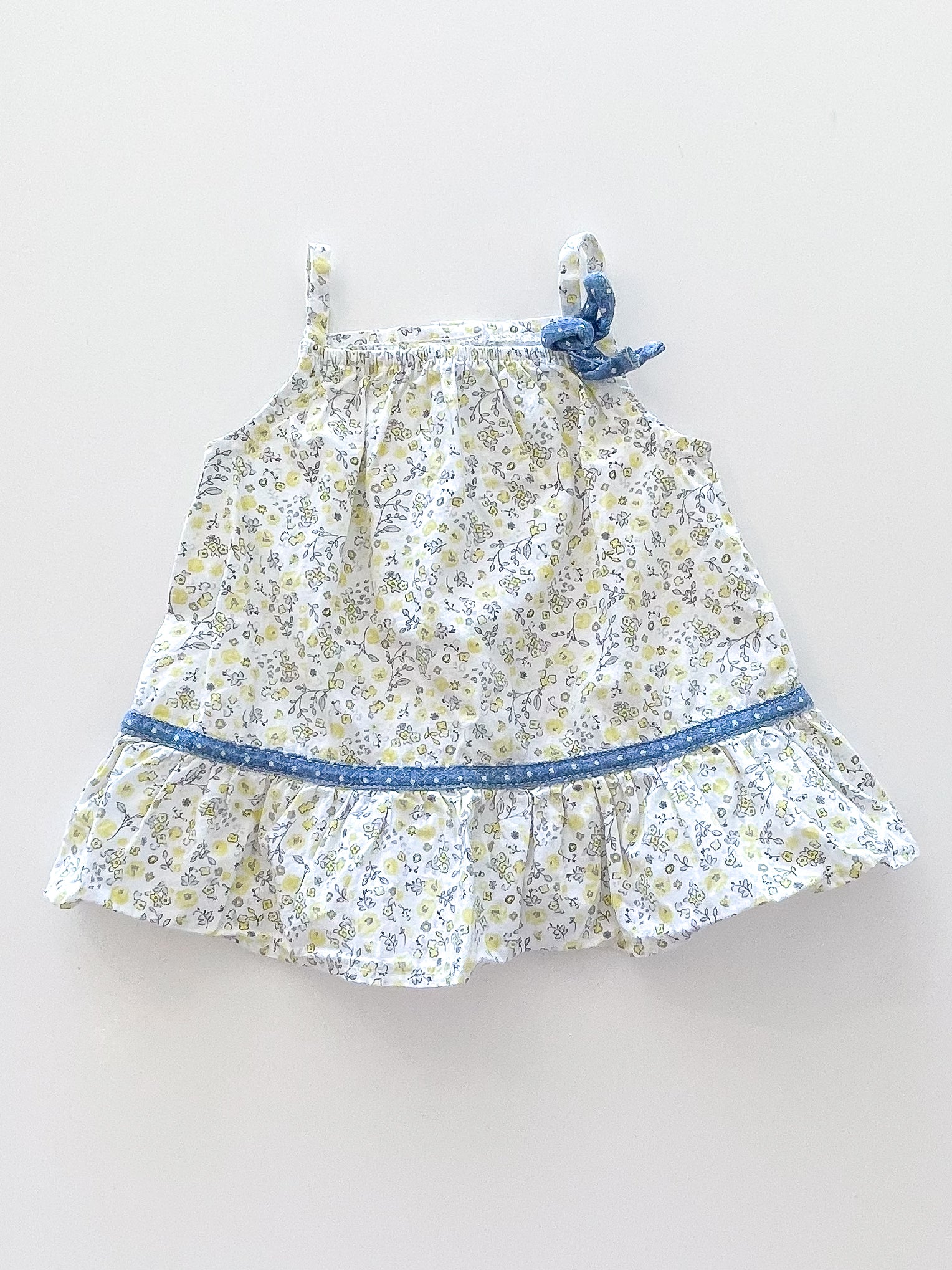 Teeny weeny spring floral peplum top (3-6m)