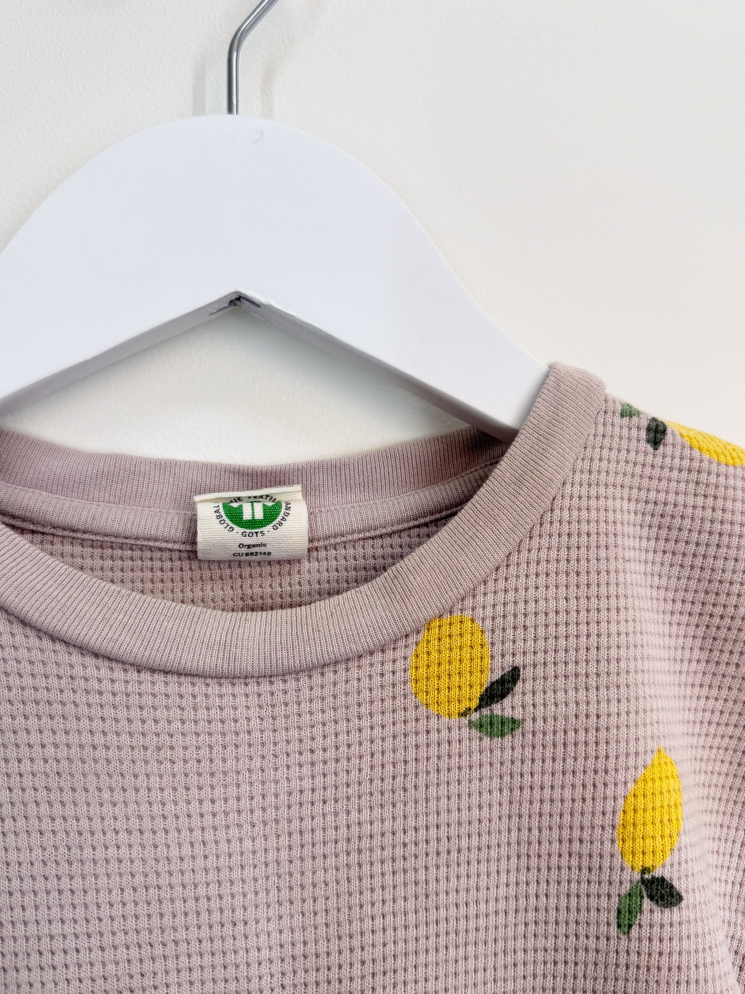 Nature Baby organic juno waffle romper - lilac lemon (1y)