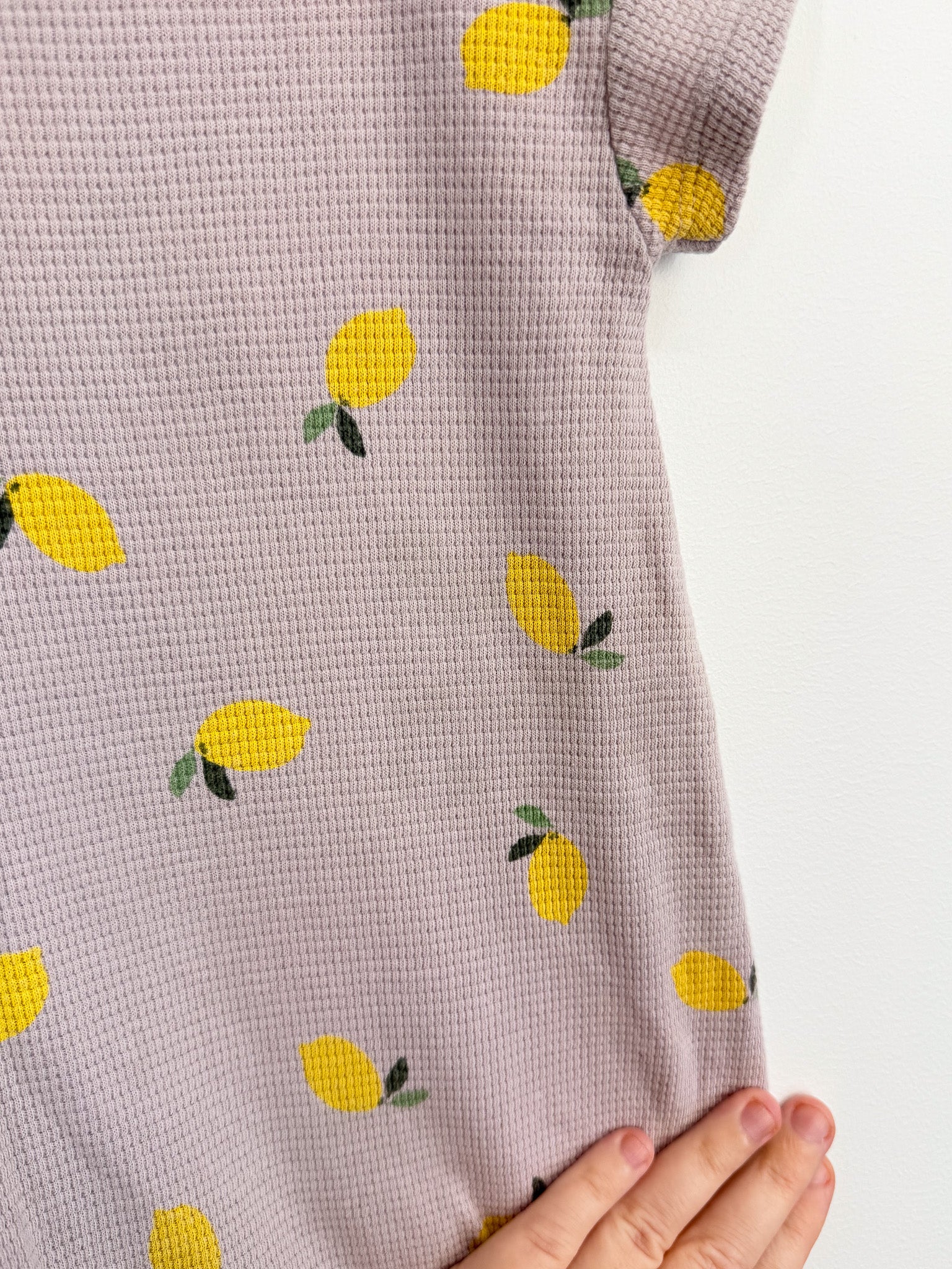 Nature Baby organic juno waffle romper - lilac lemon (1y)