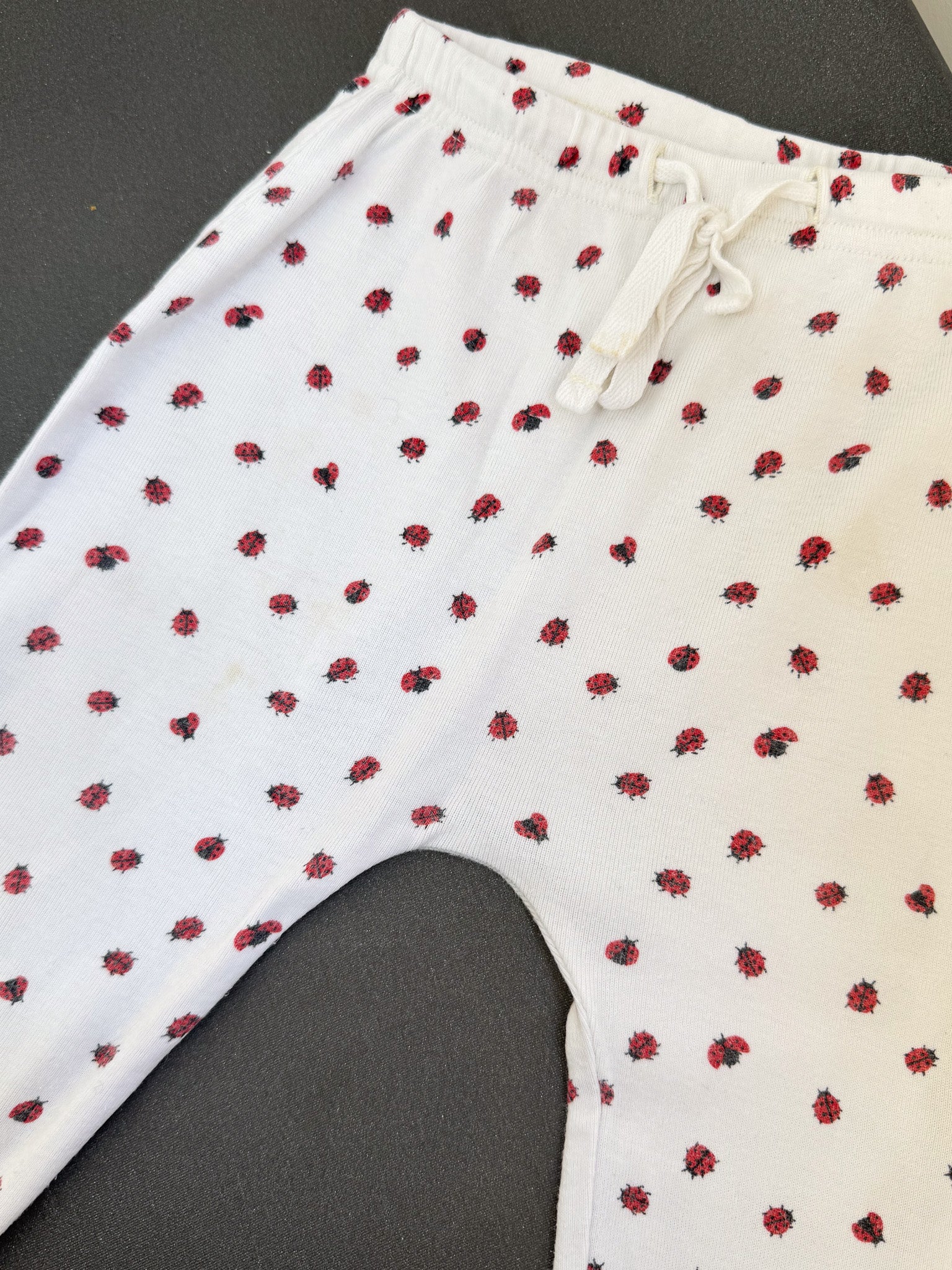 Nature Baby organic footed drawstring - ladybird (6-12m)