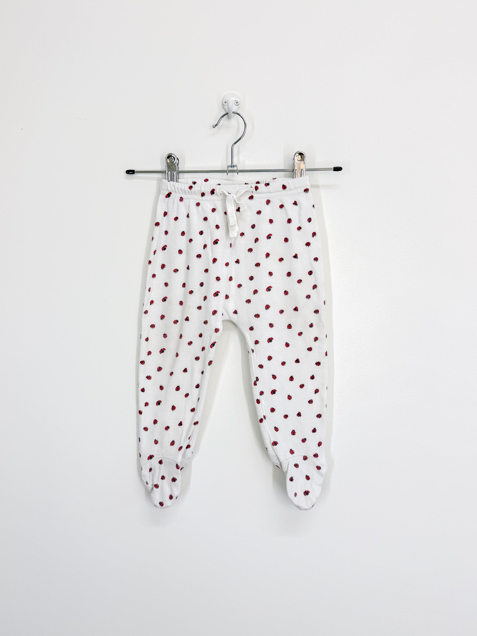 Nature Baby organic footed drawstring - ladybird (6-12m)