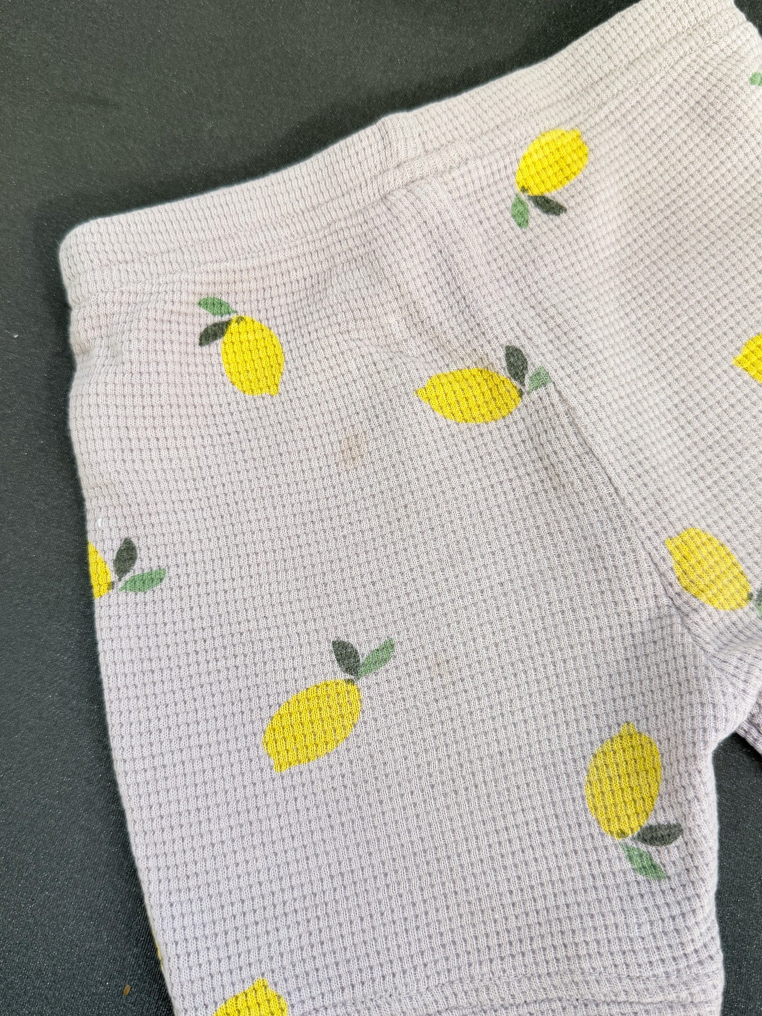 Nature Baby organic selby waffle shorts - lilac lemon (2y)