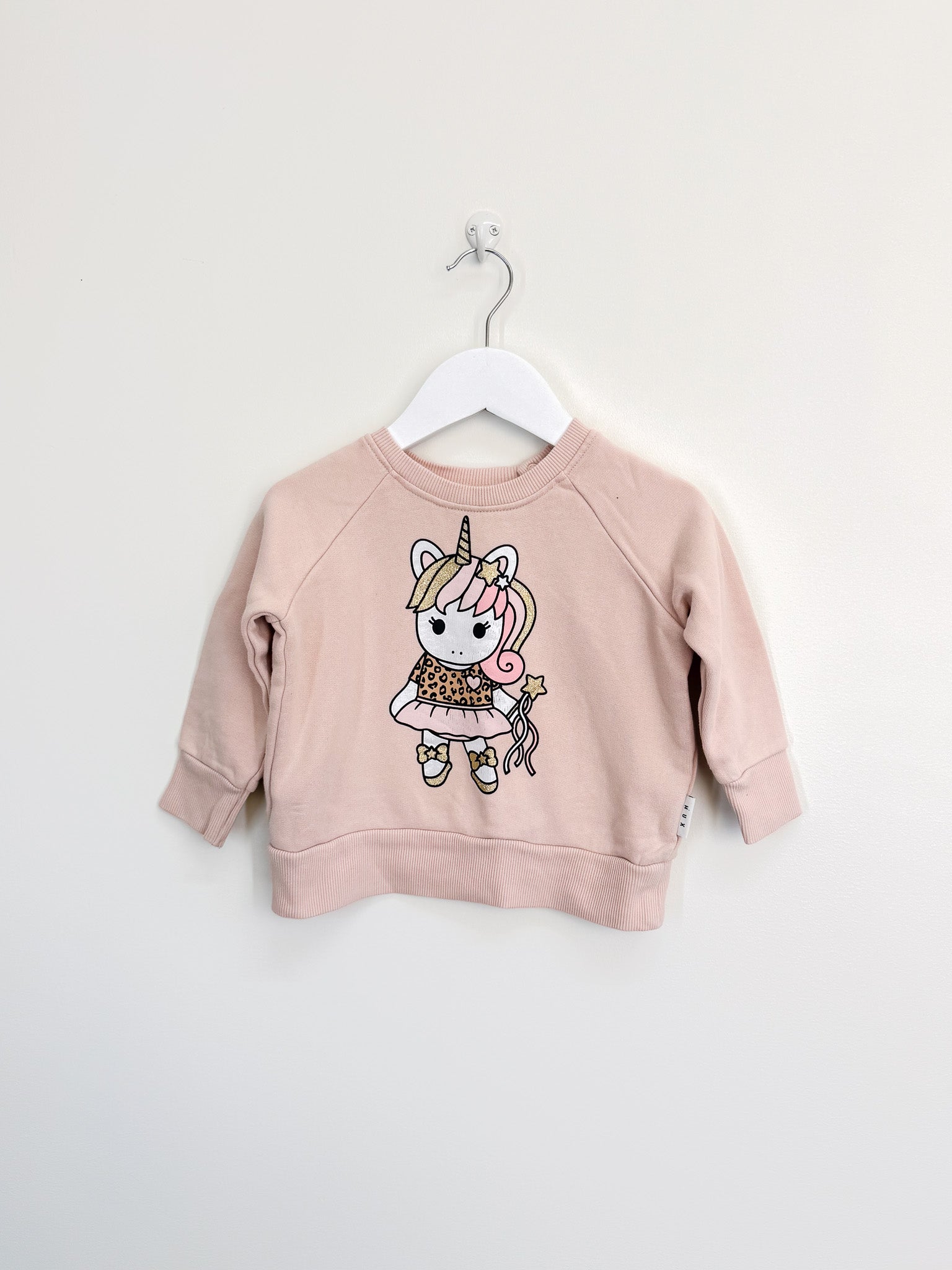 Hux organic unicorn sweatshirt (12-18m)
