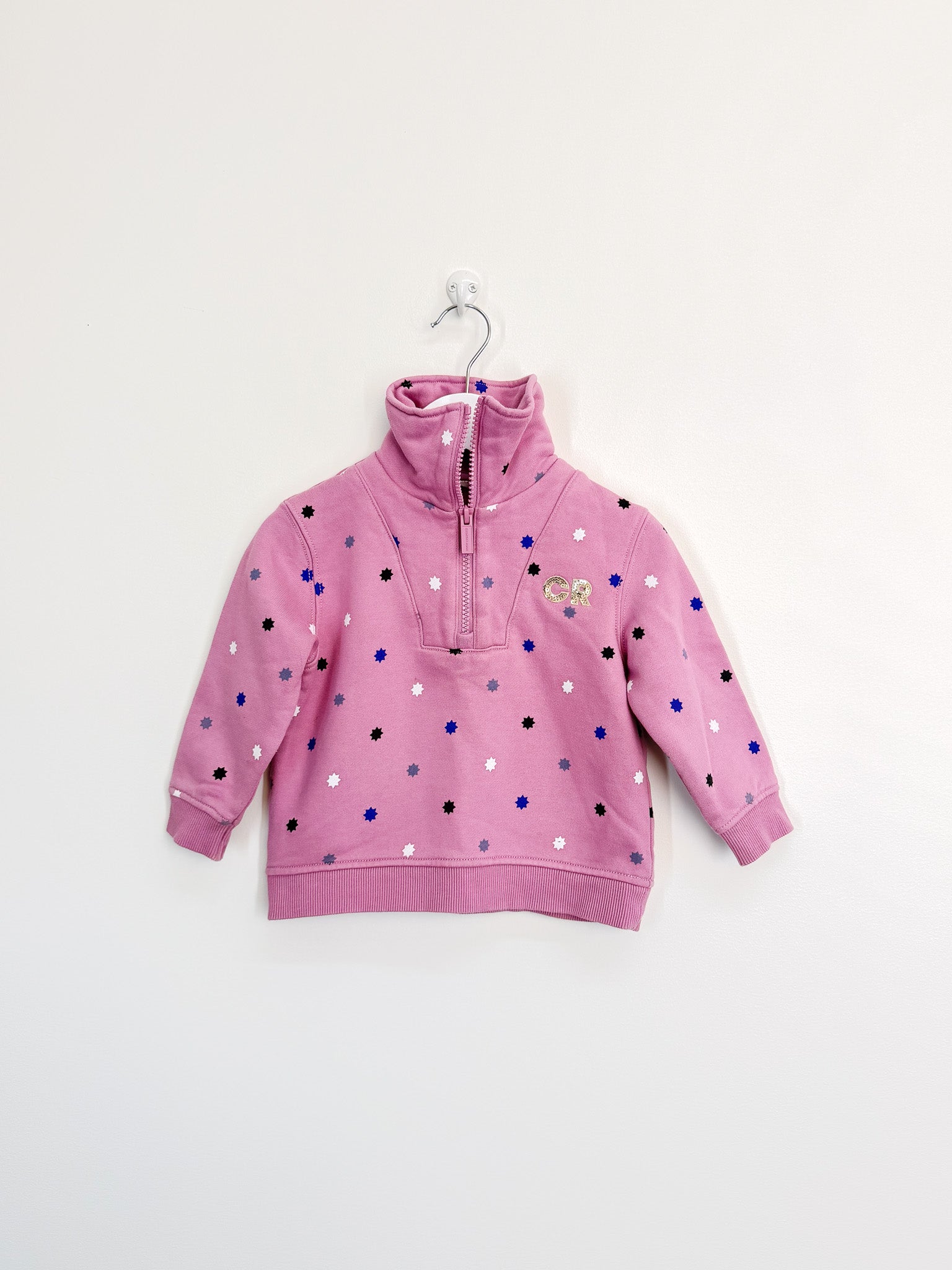 Country Road cotton star half zip sweat (18-24m)