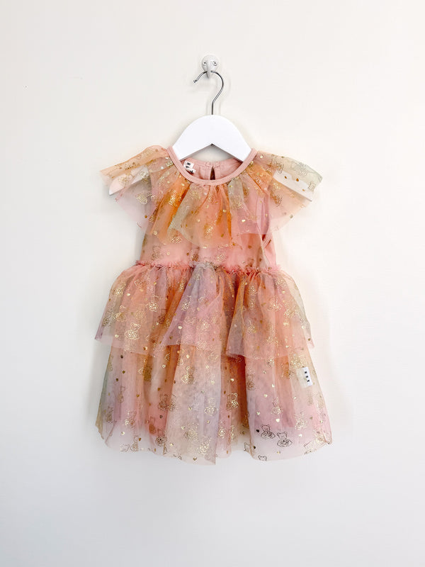 Hux cloud bear tiered party dress (18-24m)