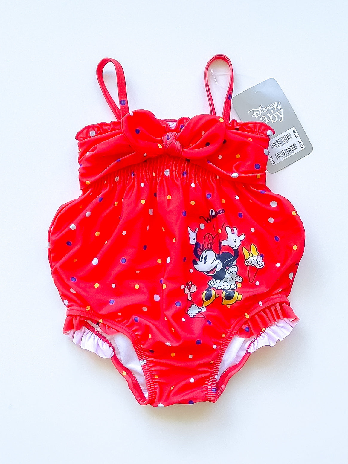 BNWT Minnie Mouse bow swimsuit (6-9m)