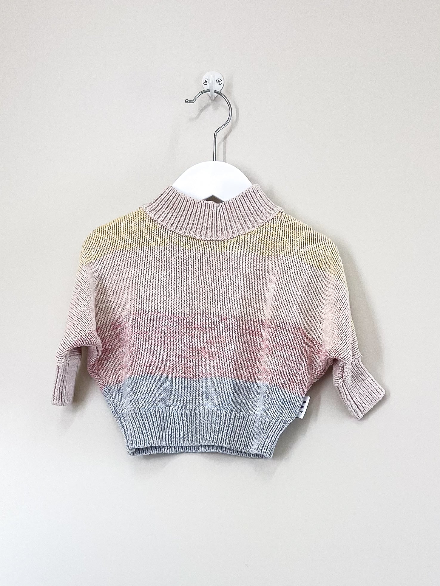 Hux organic rainbow knit jumper (6-12m)