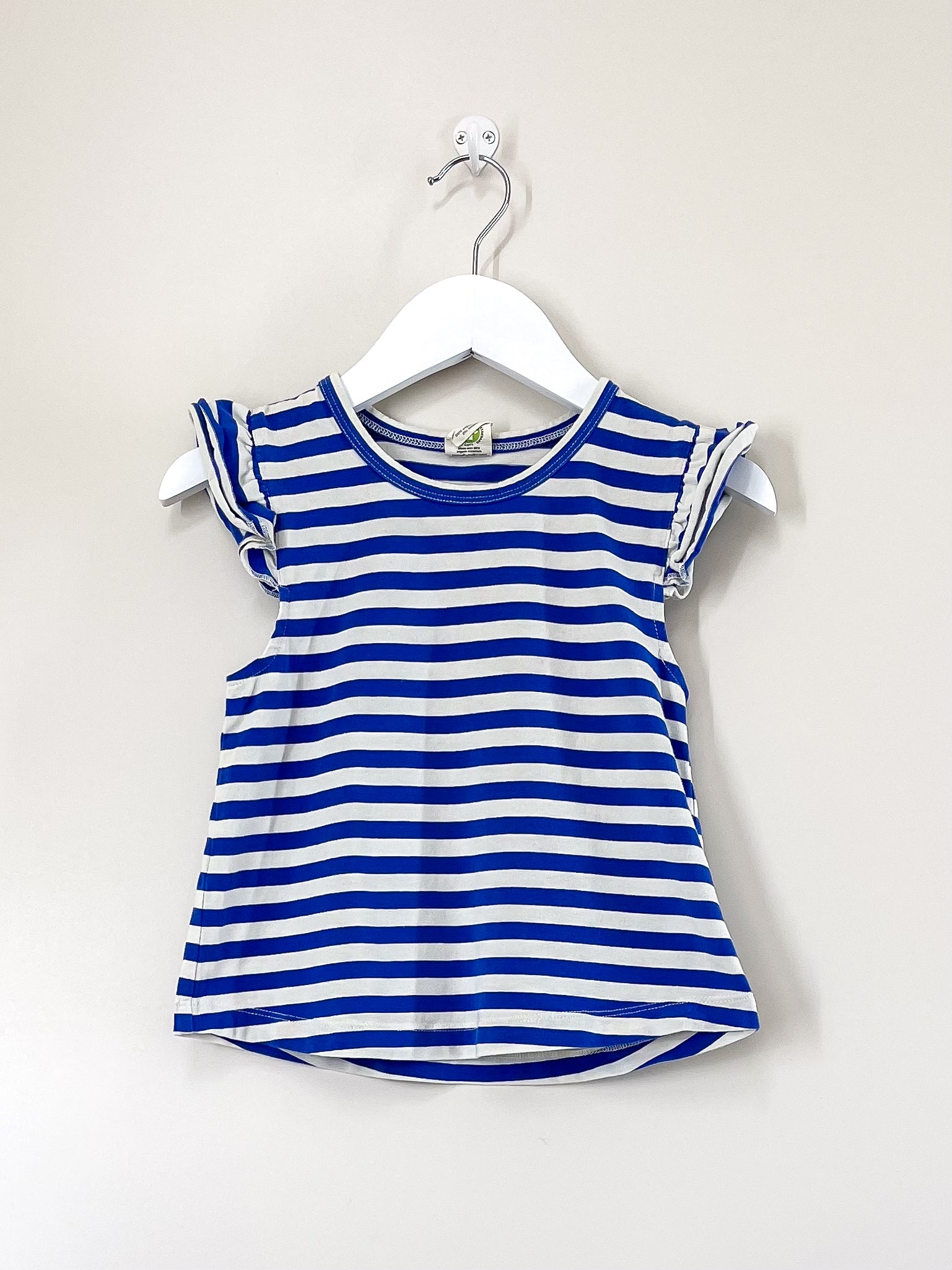 Nature Baby organic fleur tee - isle blue sea stripe (6-12m)