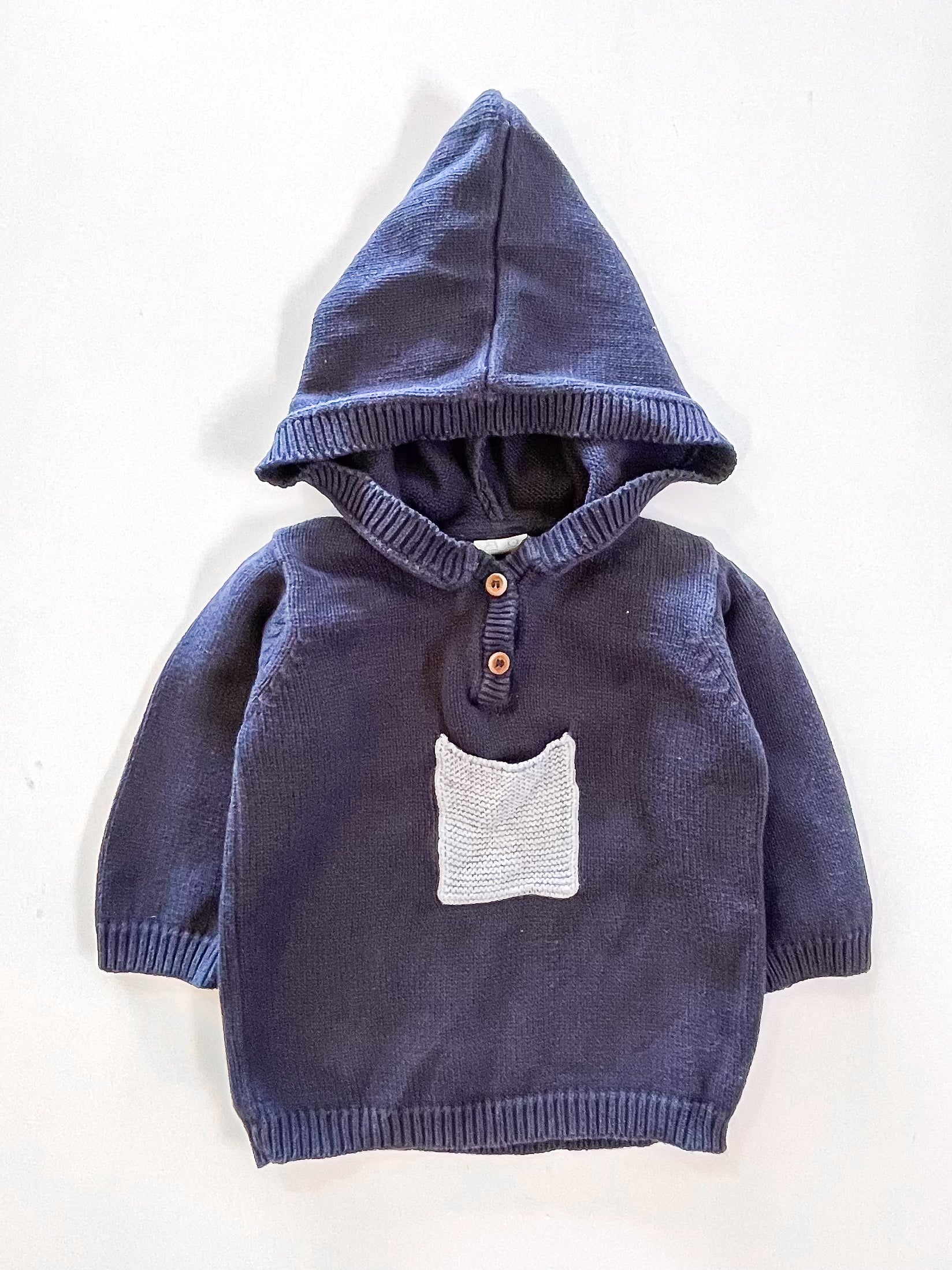 Nature Baby organic knit hoodie (6-12m)