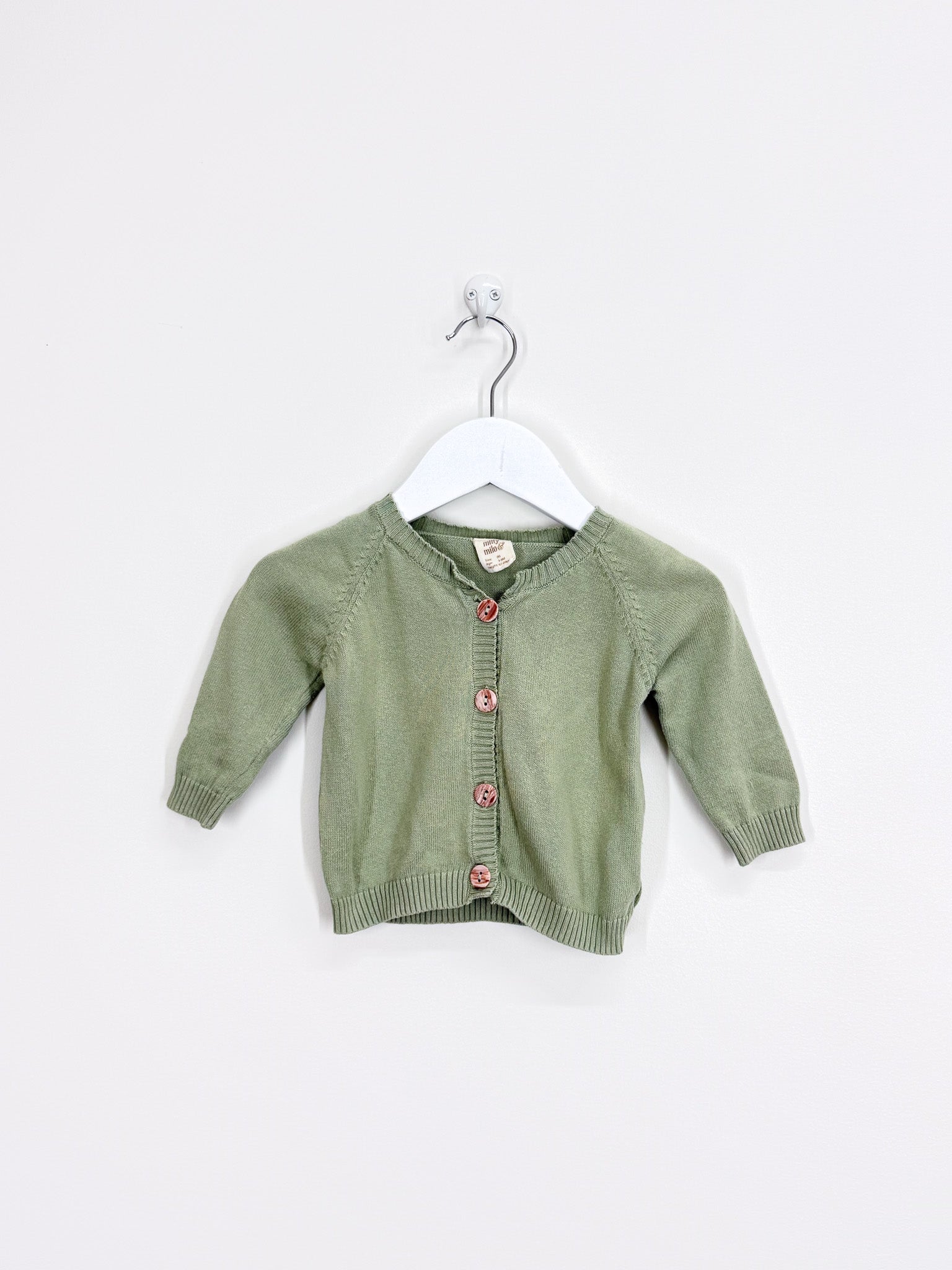 Milly & Milo organic cotton knit cardigan (3-6m)