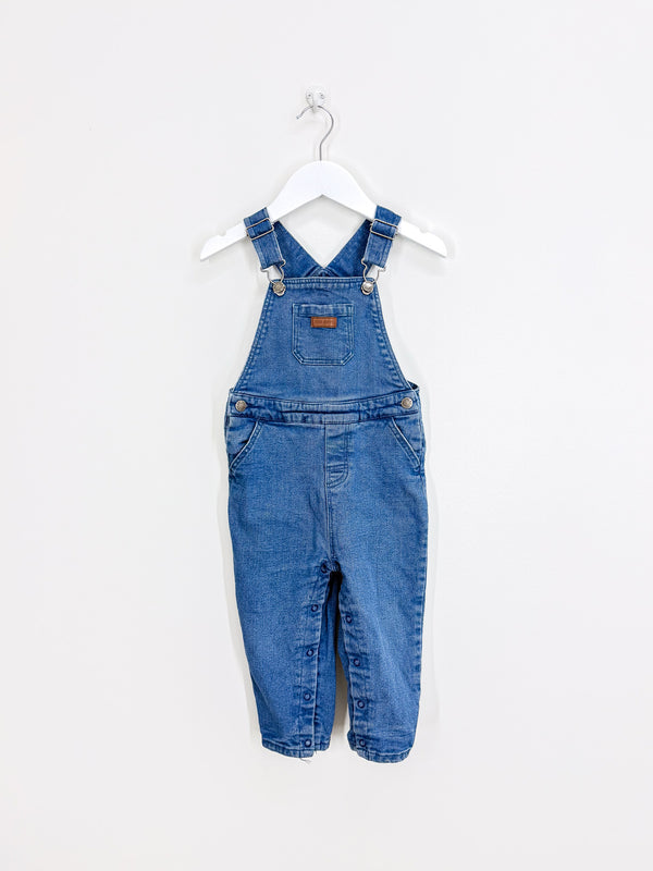Teeny Weeny little camper denim overalls (18-24m)