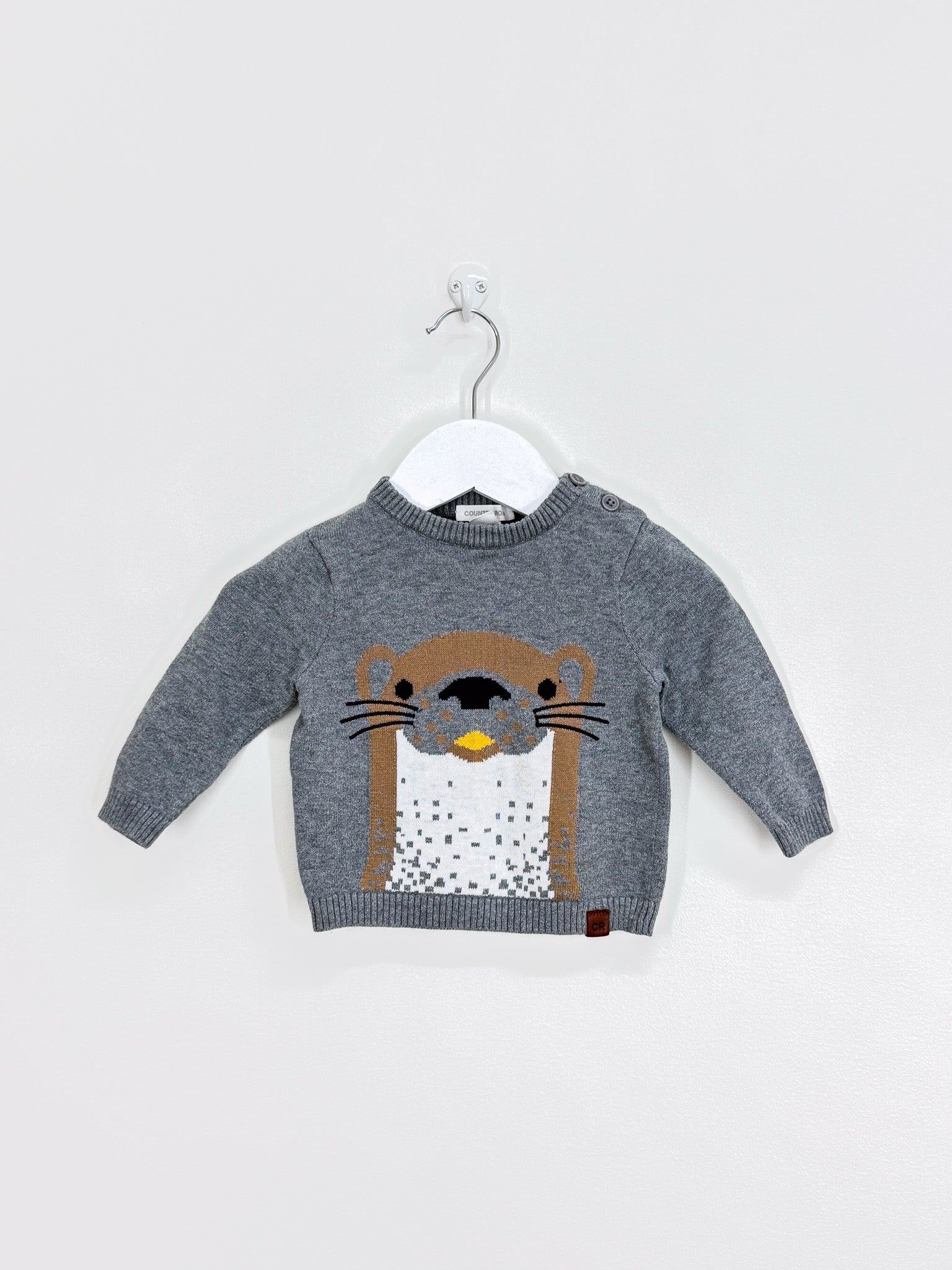 Country Road otter cotton knit pullover (3-6m)