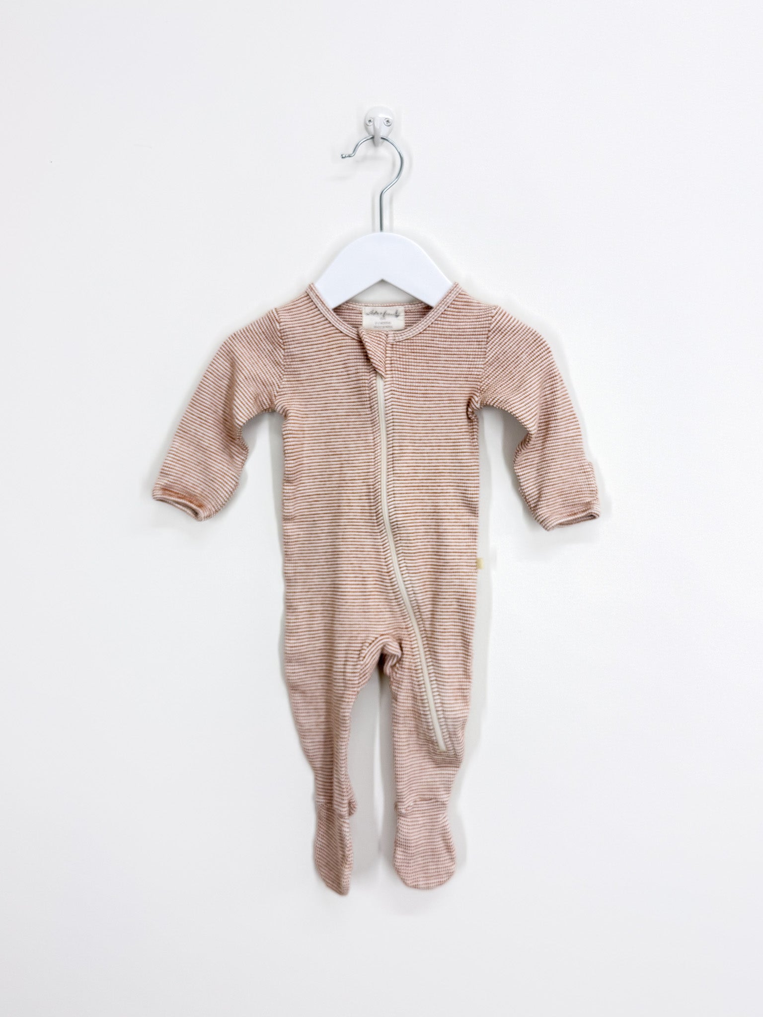 Wilson & Frenchy organic ribbed zipsuit (0-3m)