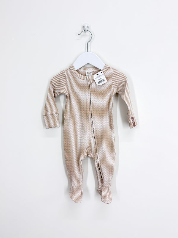 BNWT Cotton On Kids organic zip striped romper (0-3m)
