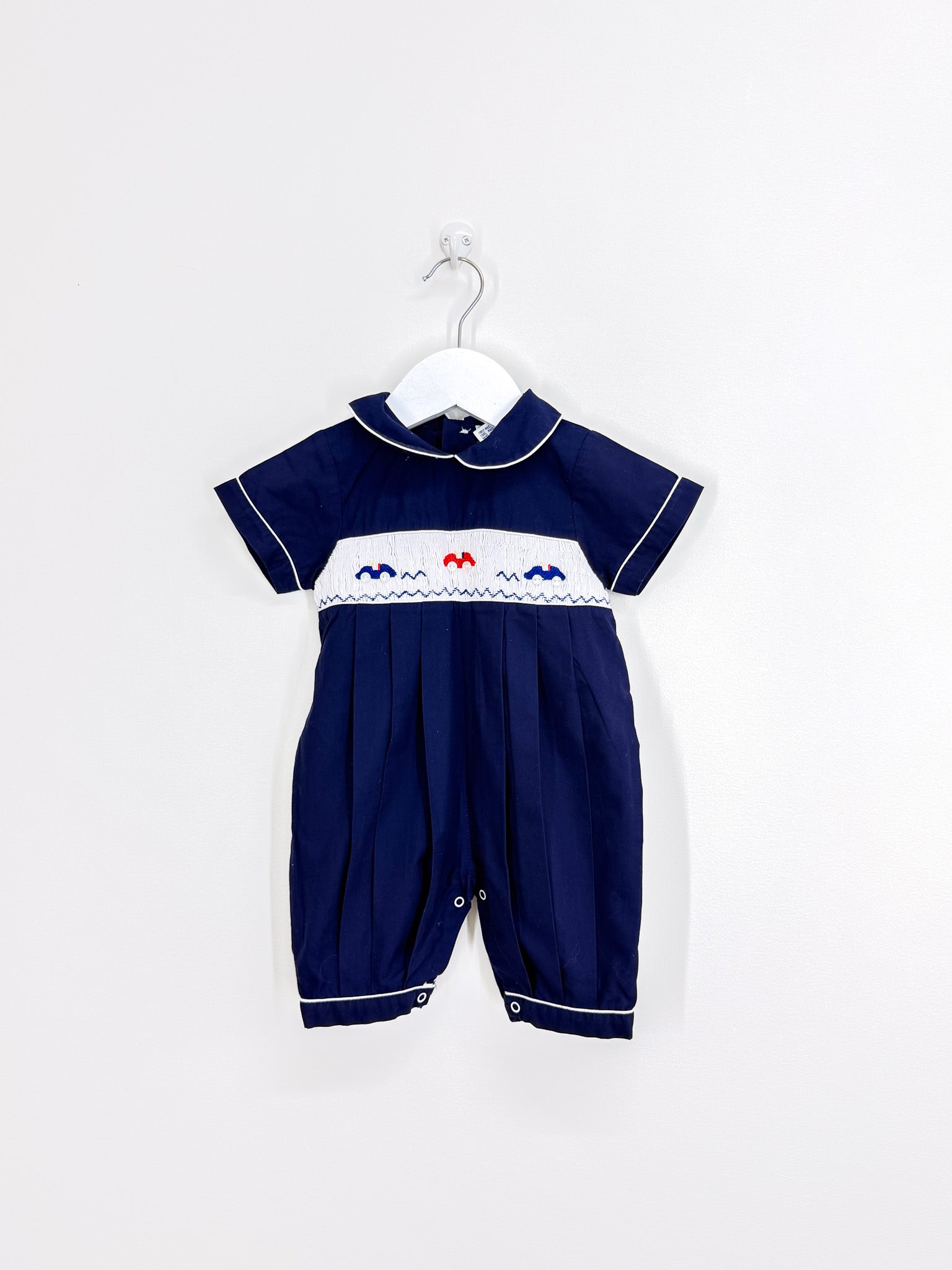 Vintage Kate Finn smocked romper (6m)