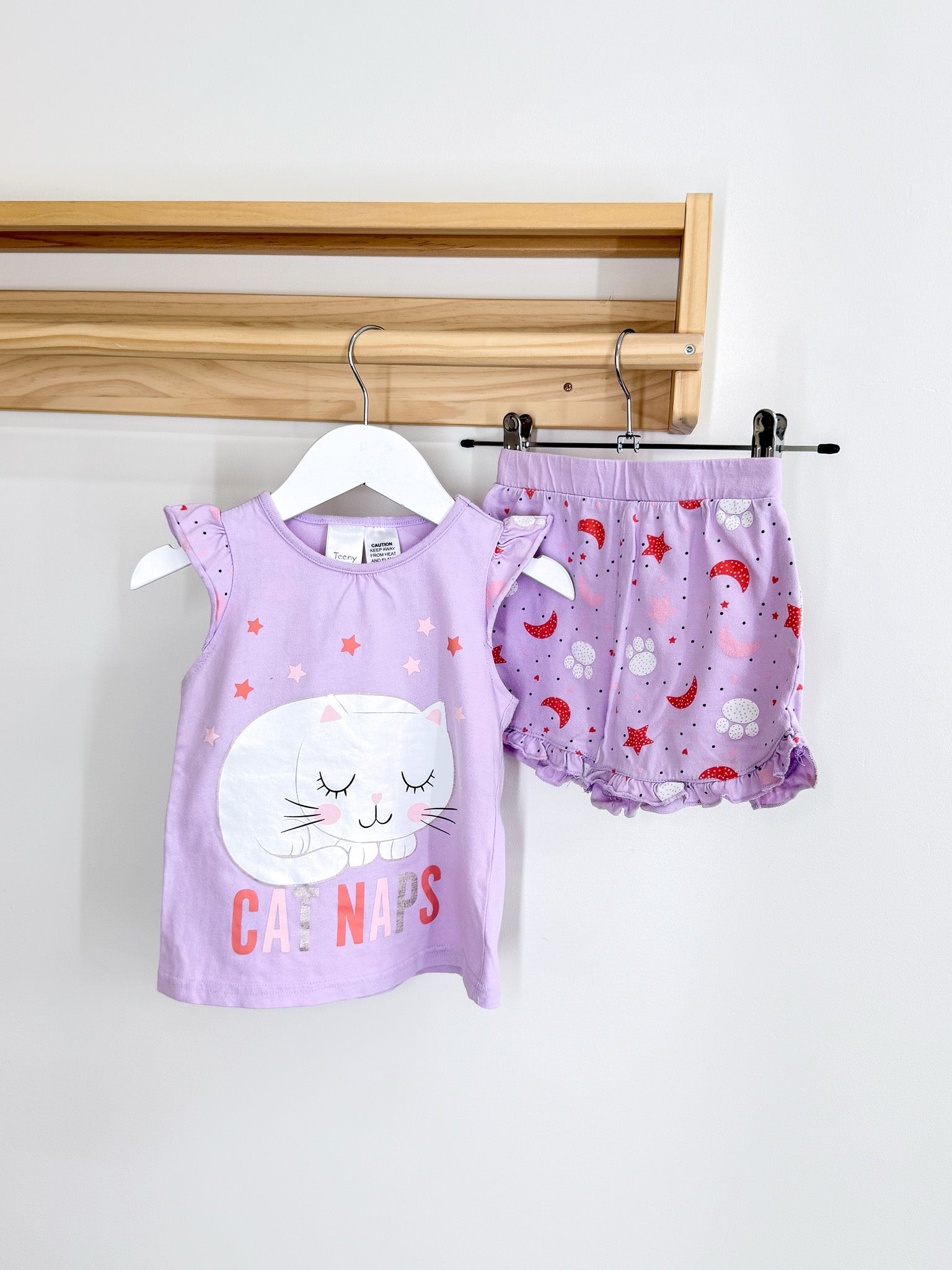 Teeny Weeny cat naps PJ set (18-24m)