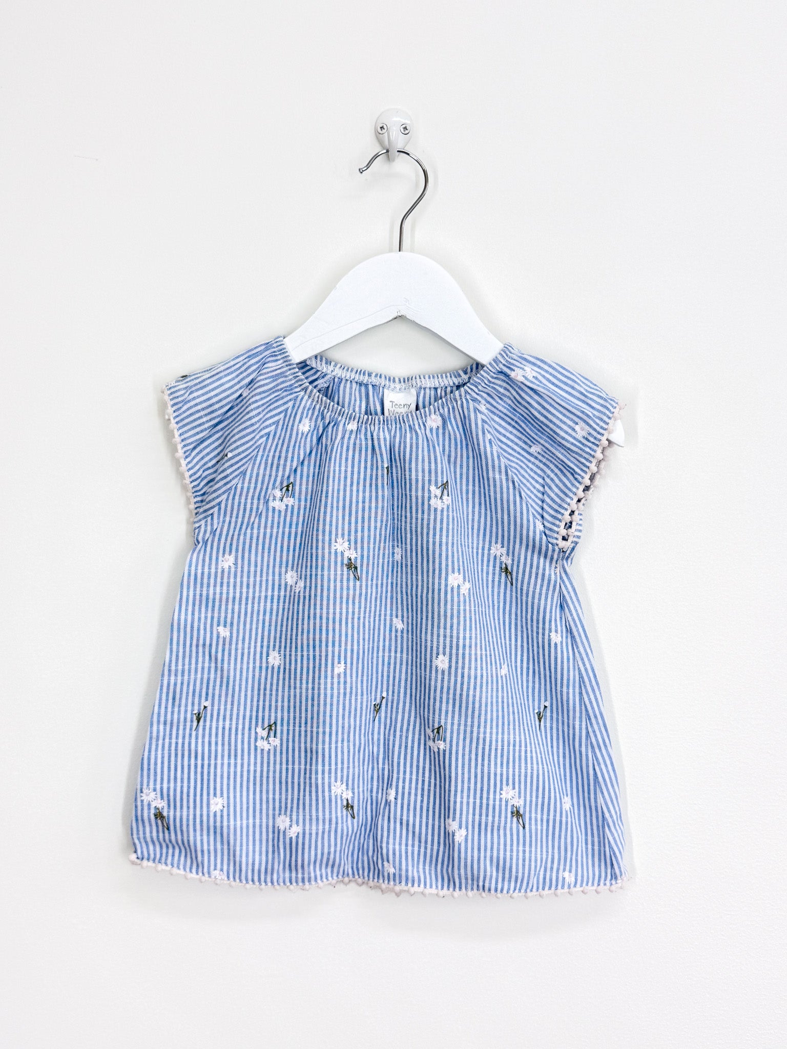 Teeny Weeny striped floral smock top (18-24m)