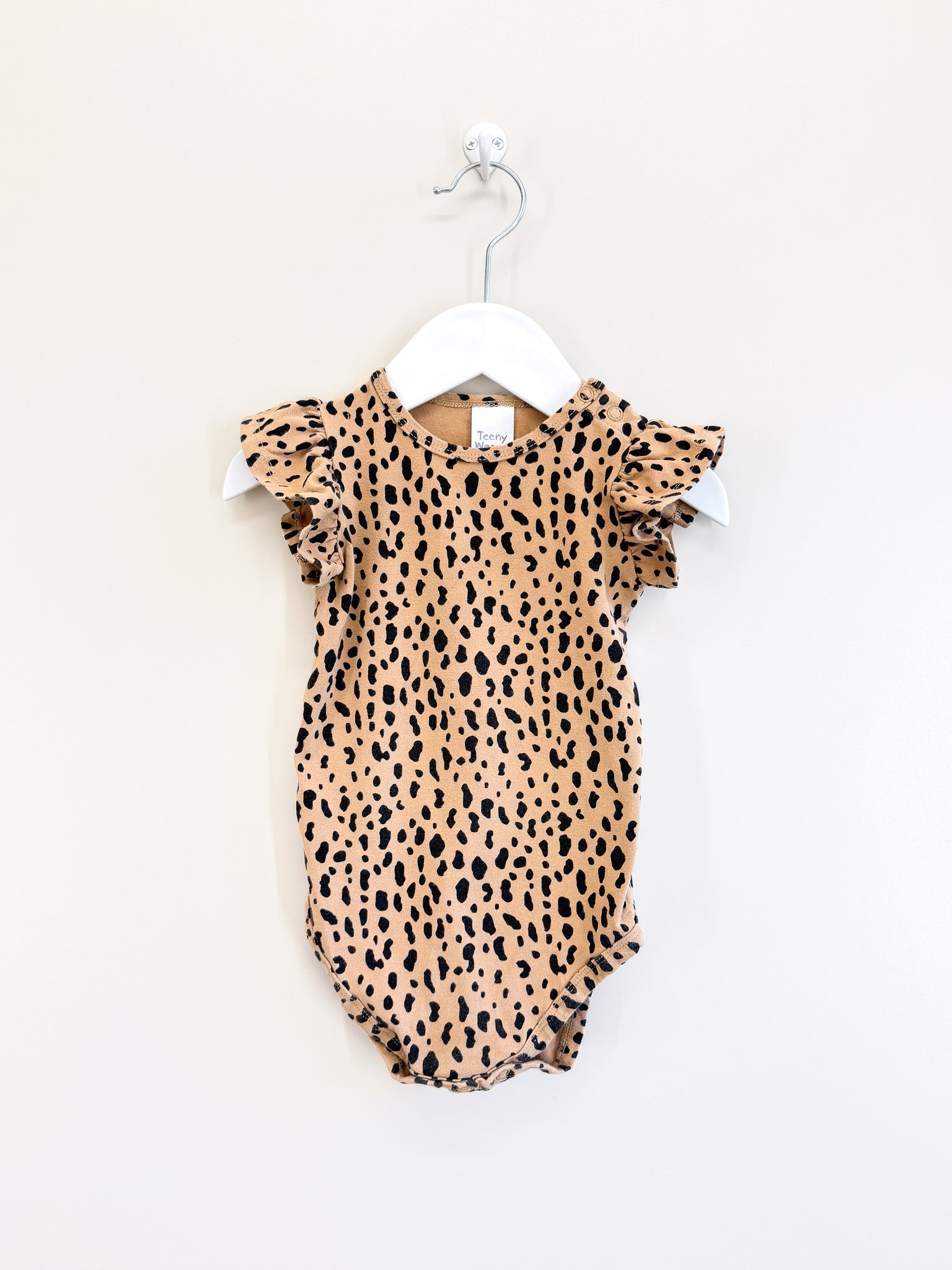 Teeny Weeny leopard frill bodysuit (18-24m)
