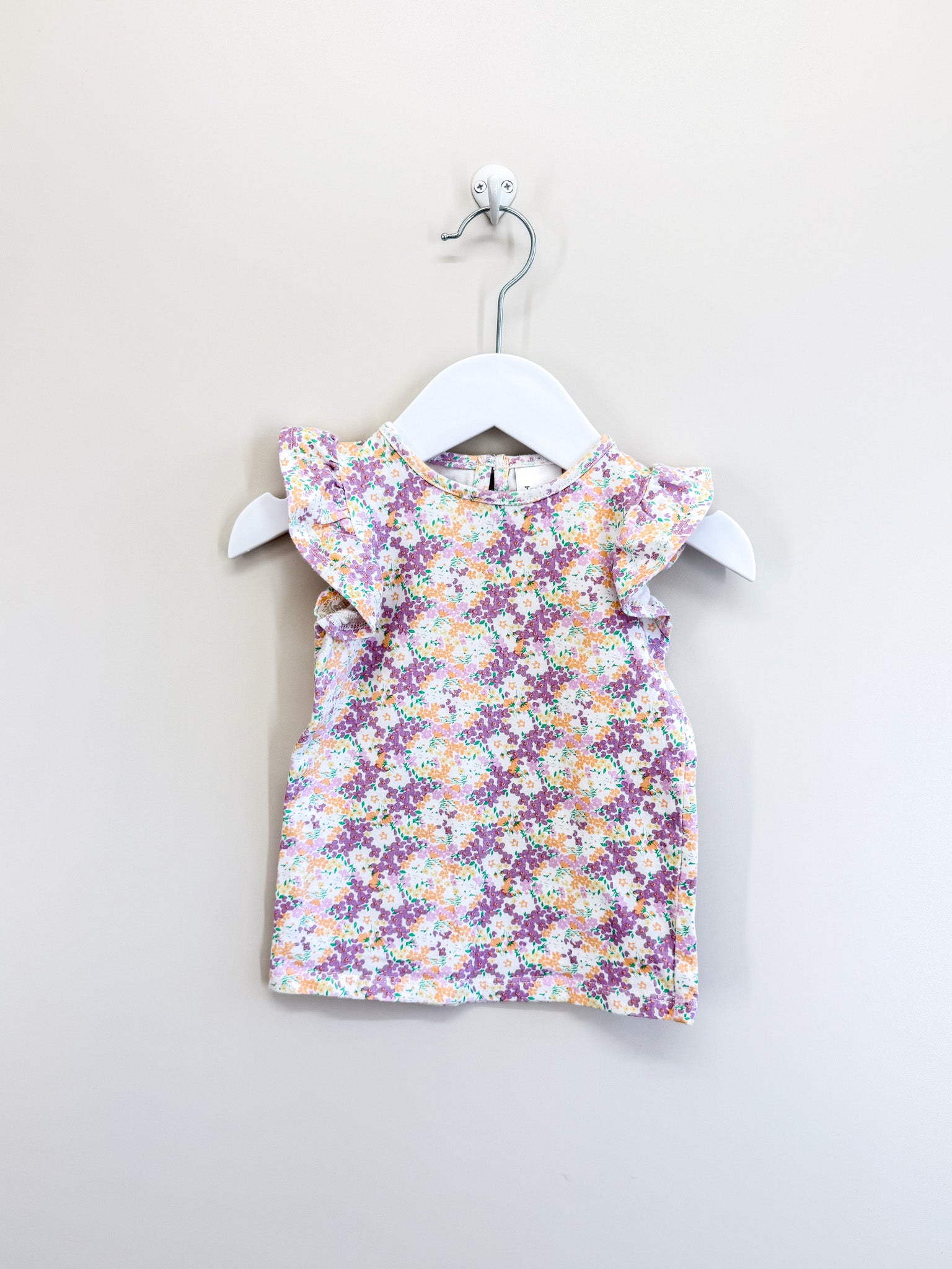 Teeny Weeny floral frill tee (12-18m)