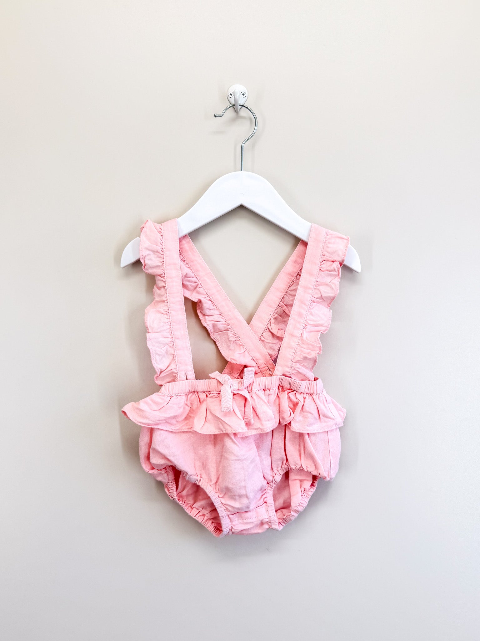 Country Road linen frill suspender bloomers (0-3m)