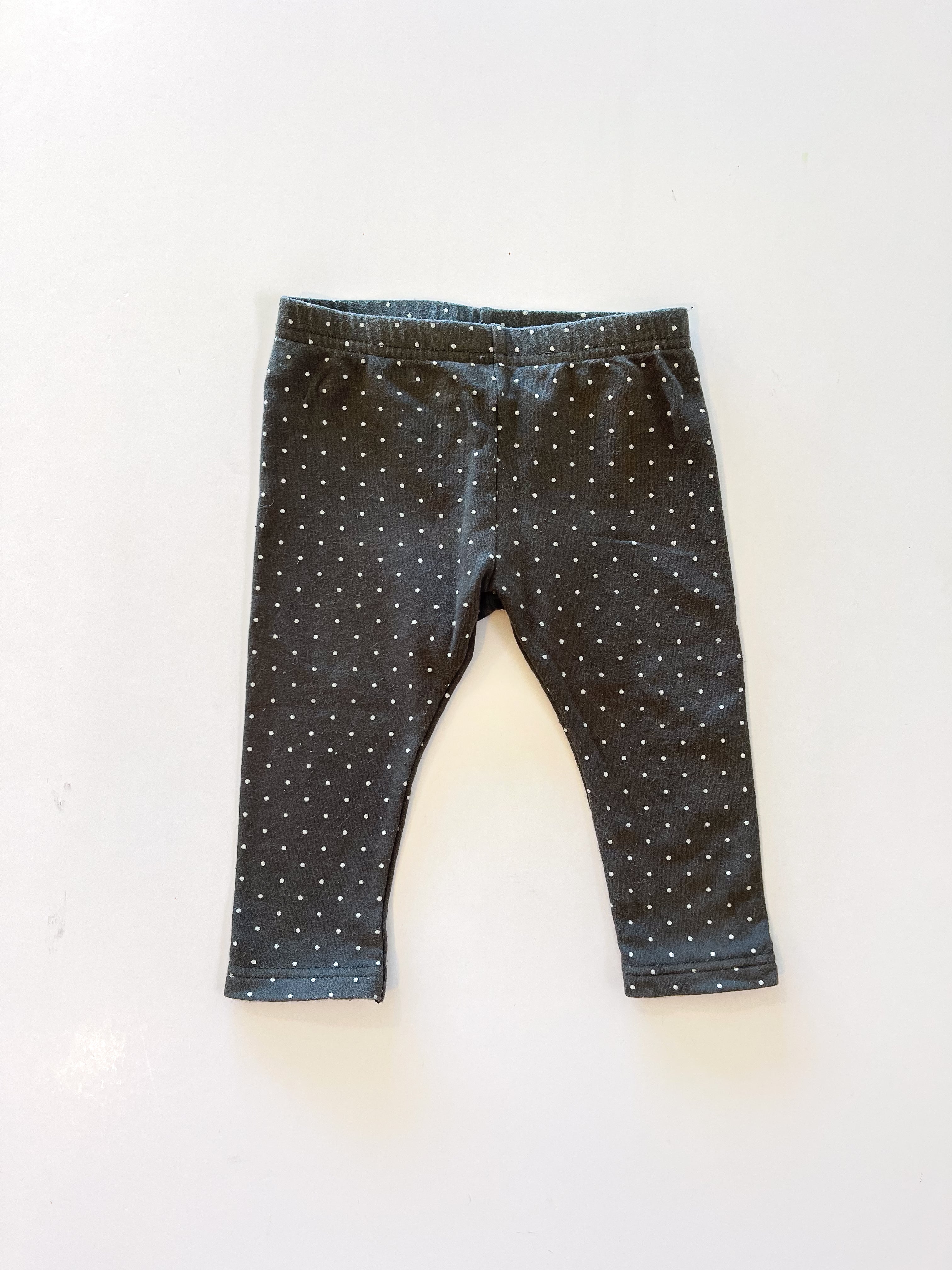 Teeny Weeny fleece lined spot leggings (6-12m)