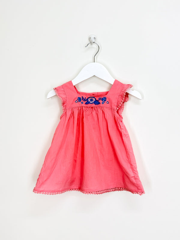 Teeny Weeny embroidered smock top (12-18m)