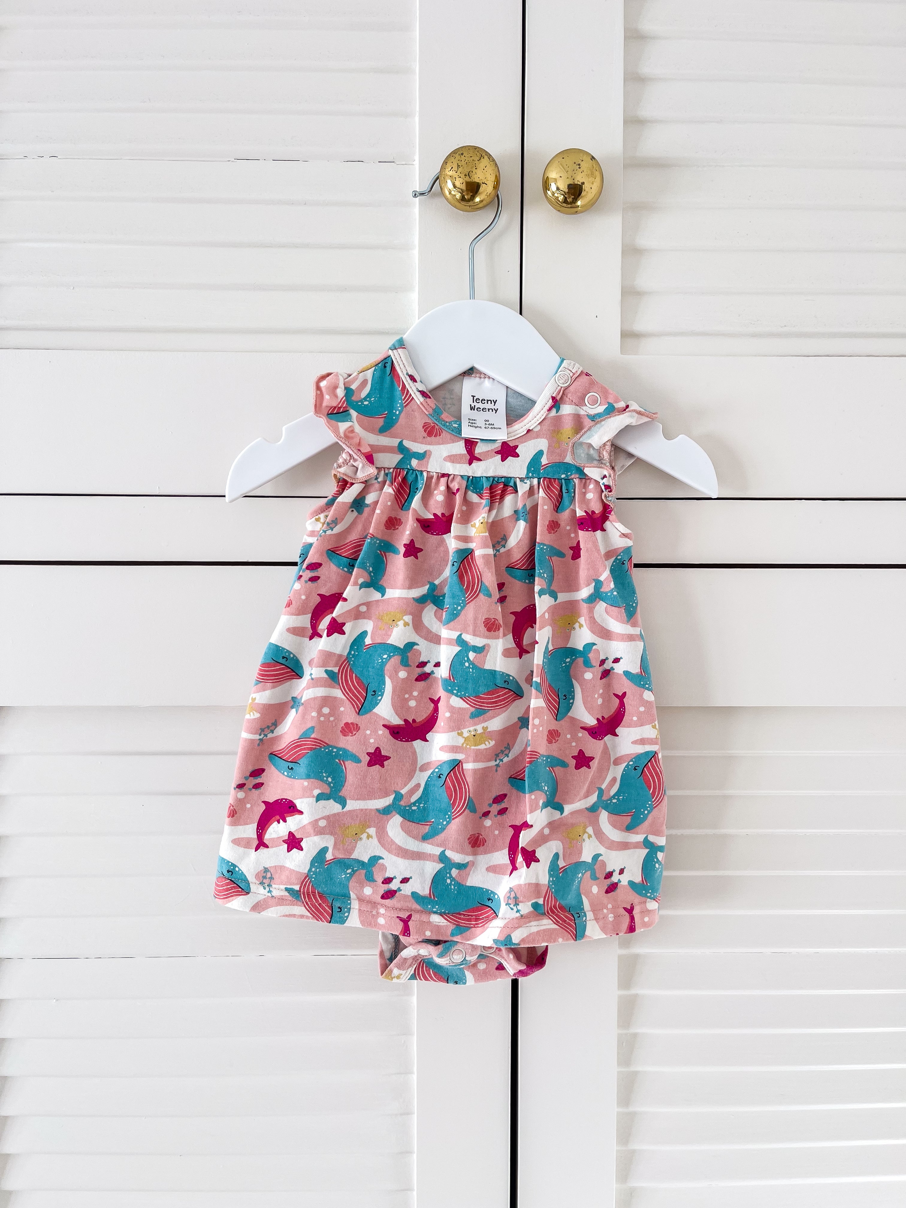 Teeny Weeny bodysuit dress (3-6m)