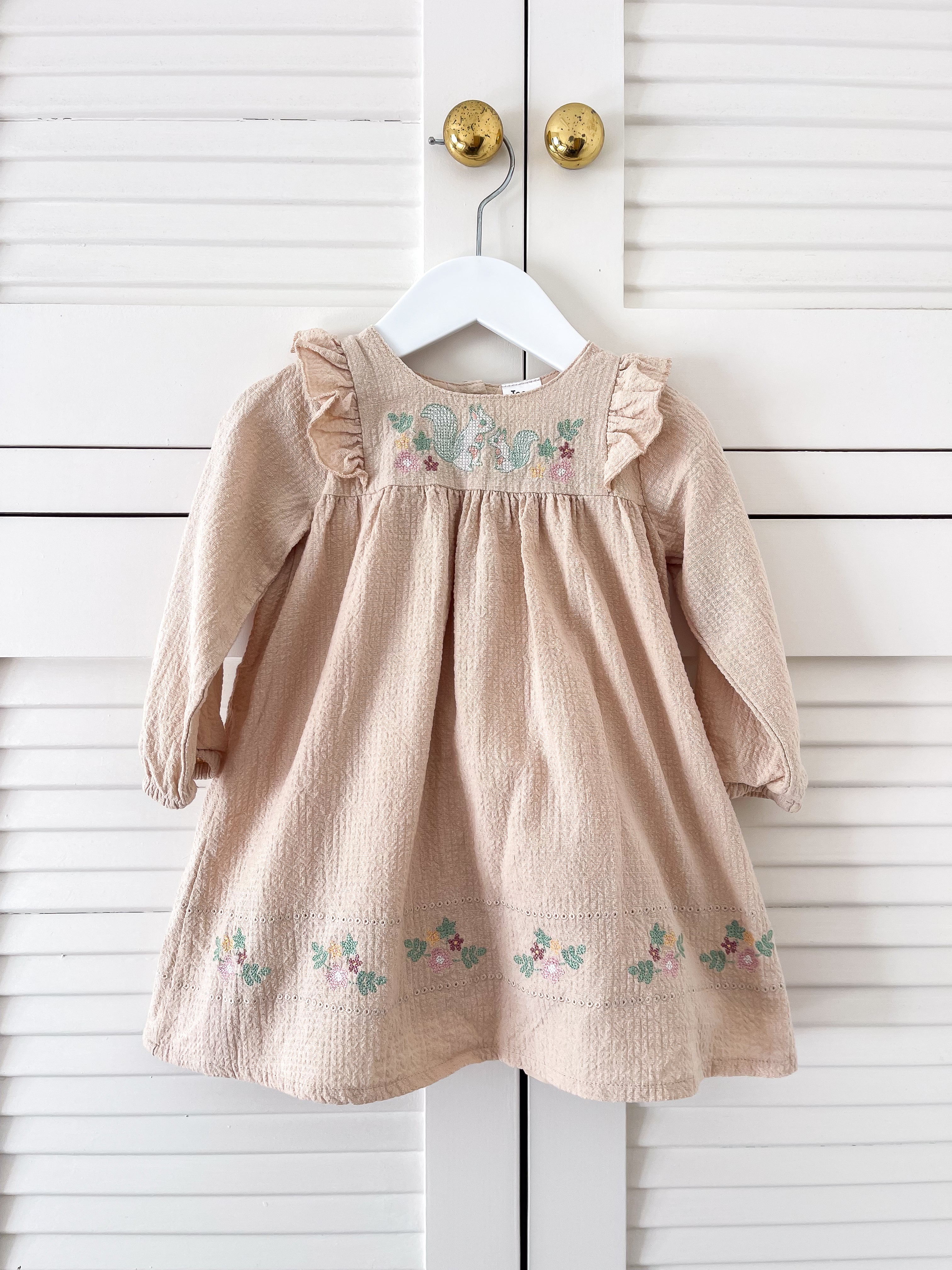 Teeny Weeny embroidered textured dress (12-18m)