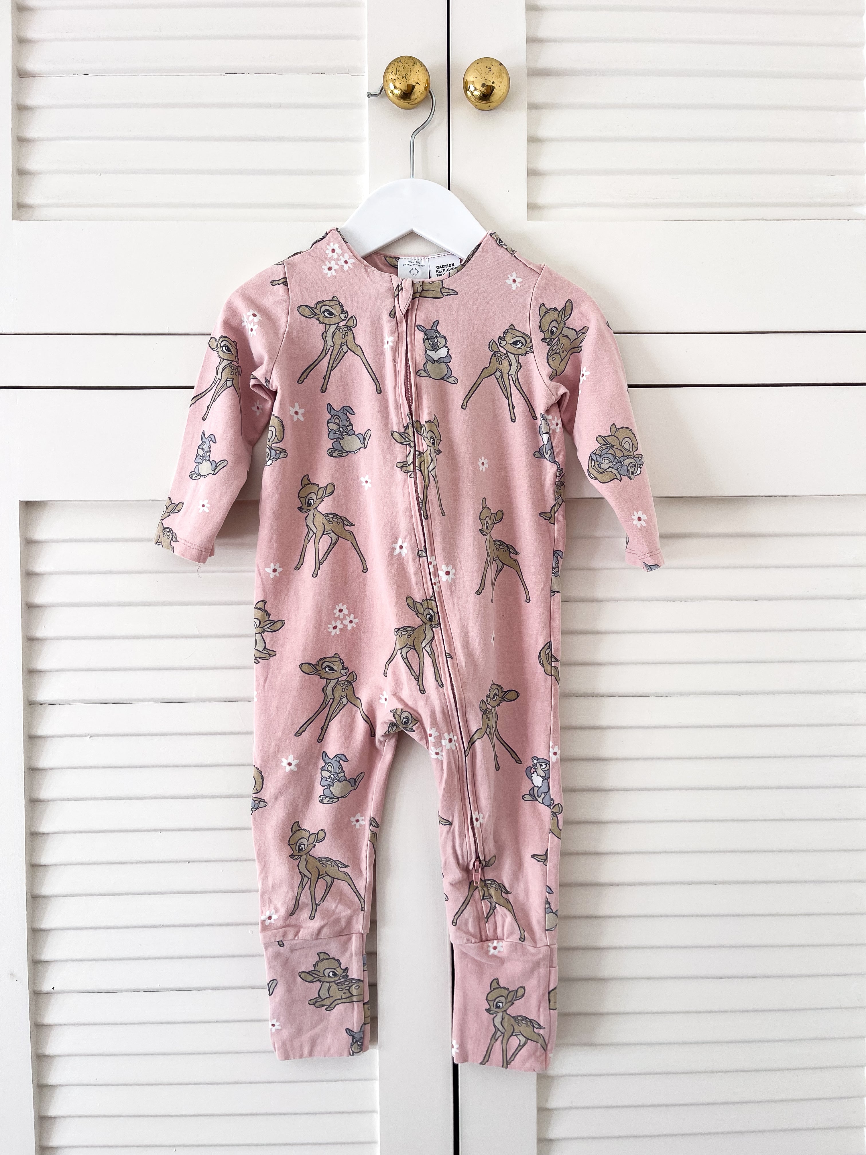 Cotton On Kids x Bambi zip onesie (12-18m)