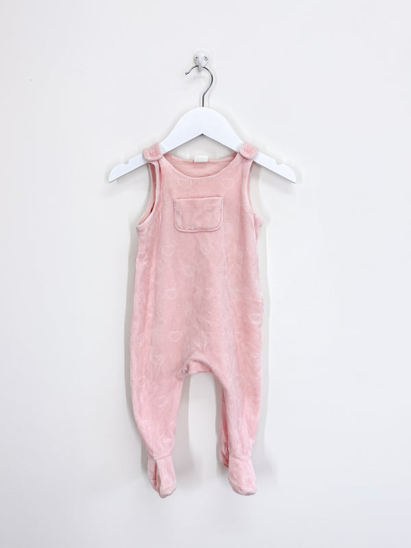H&M sleeveless velour romper (3-6m)