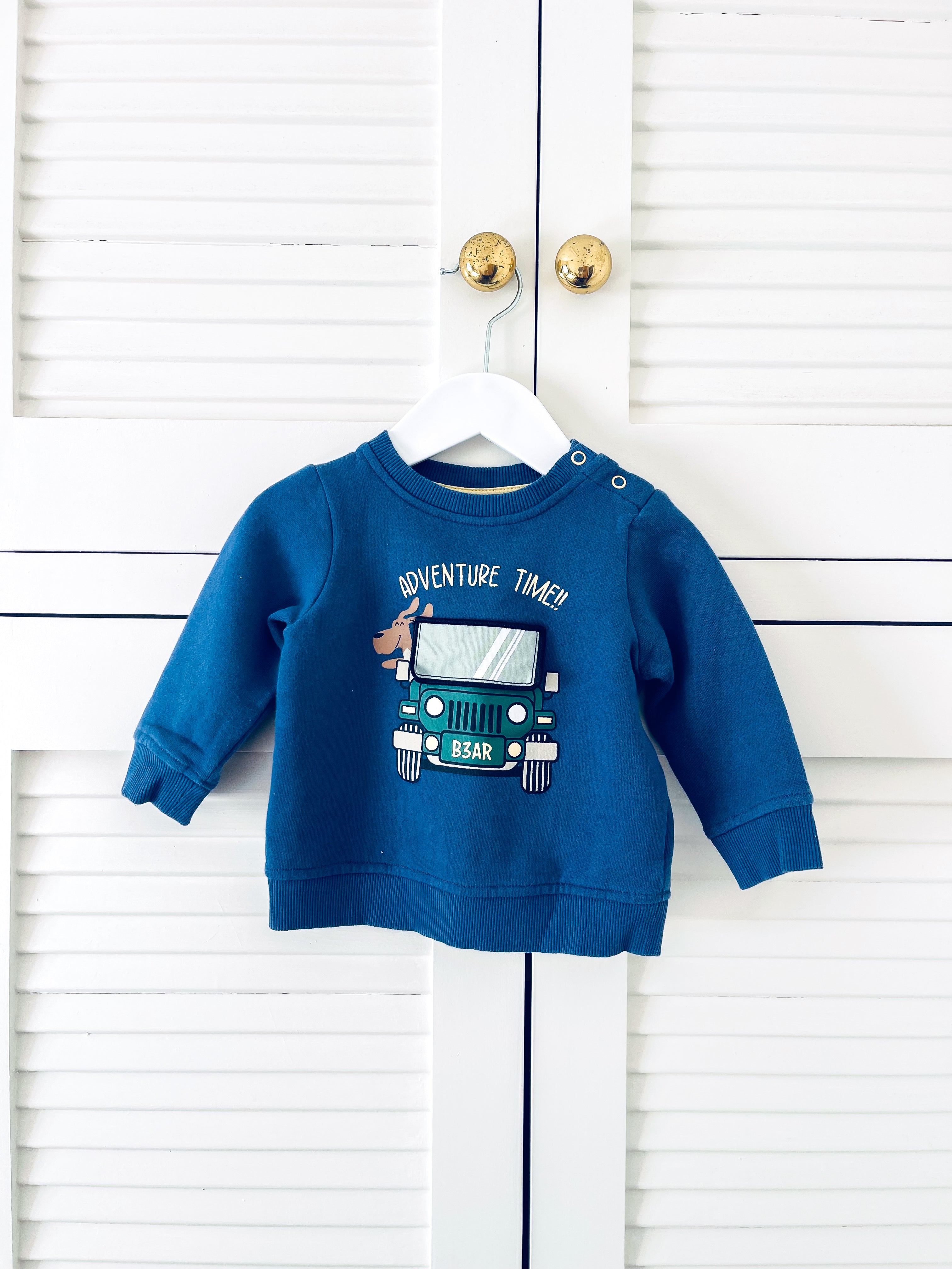 Teeny Weeny lift the flap fleece pullover (12-18m)