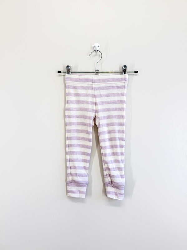 Milly & Milo merino leggings - lilac stripe (12-18m)
