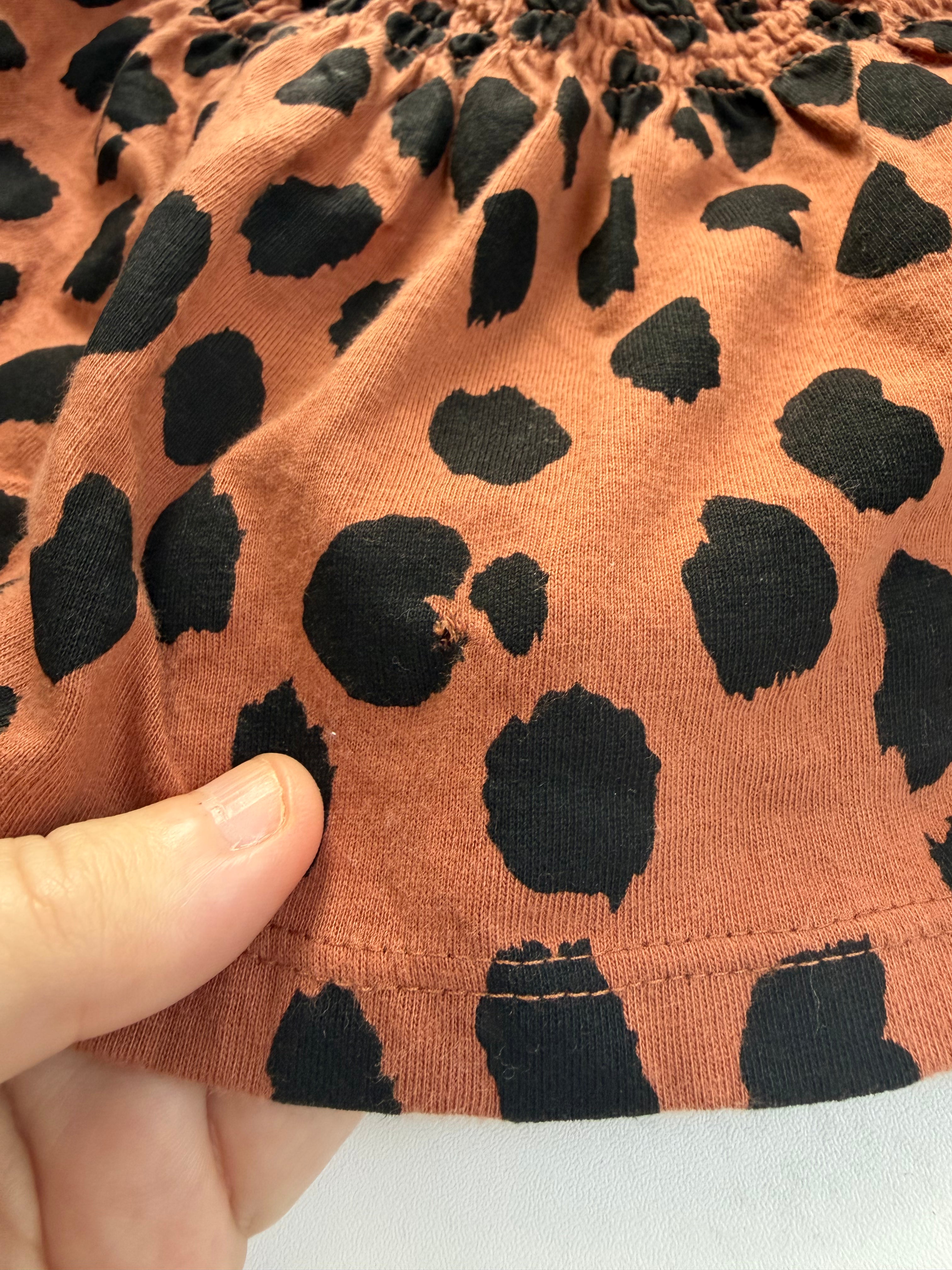 Hux organic animal shirred skirt (2y)