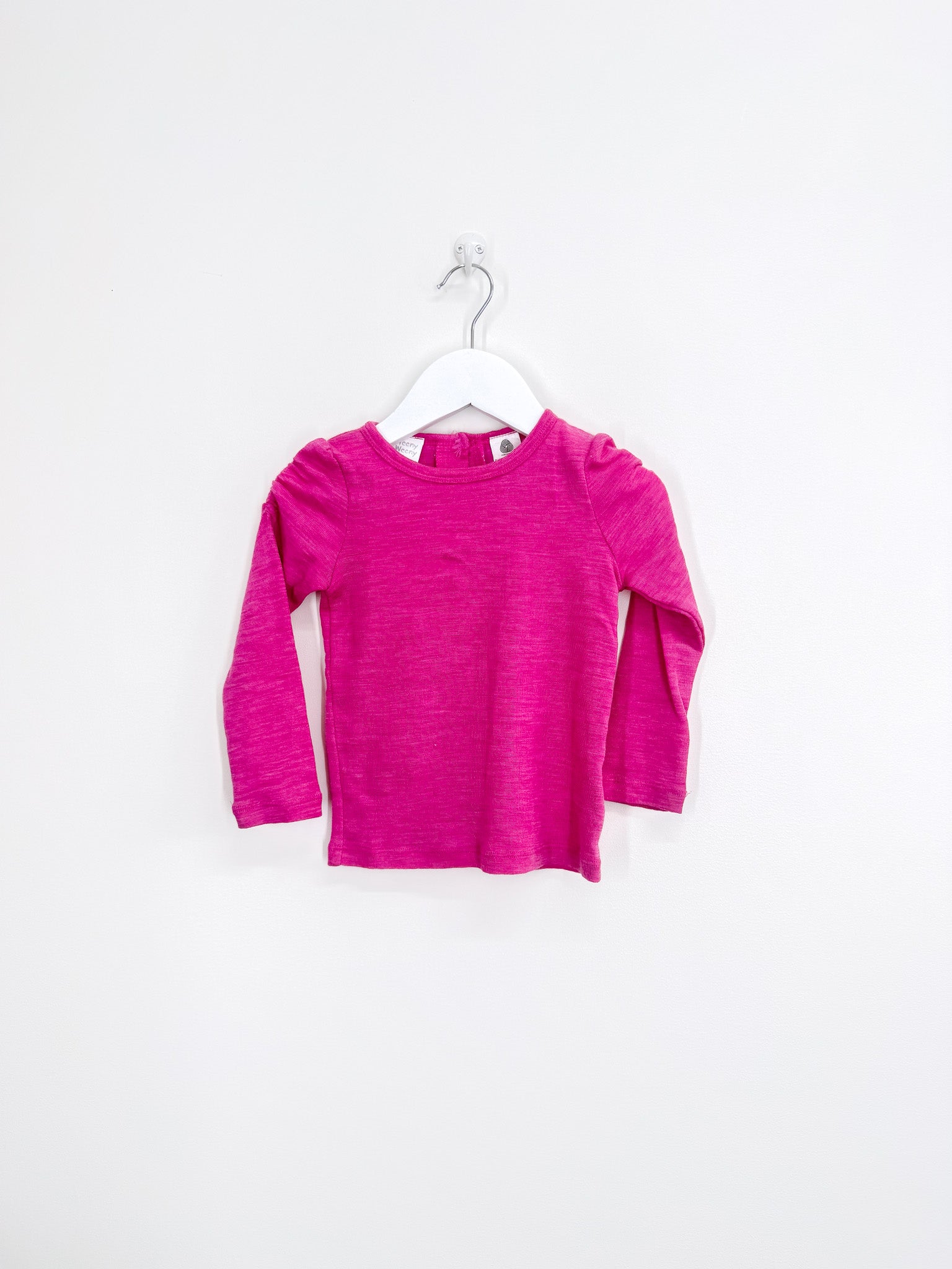 Teeny Weeny merino puff sleeve tee (2y)