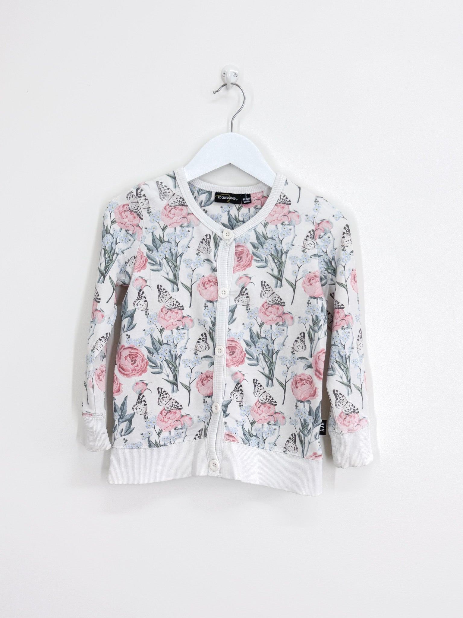 Rock Your Kid floral cotton cardigan (5y)