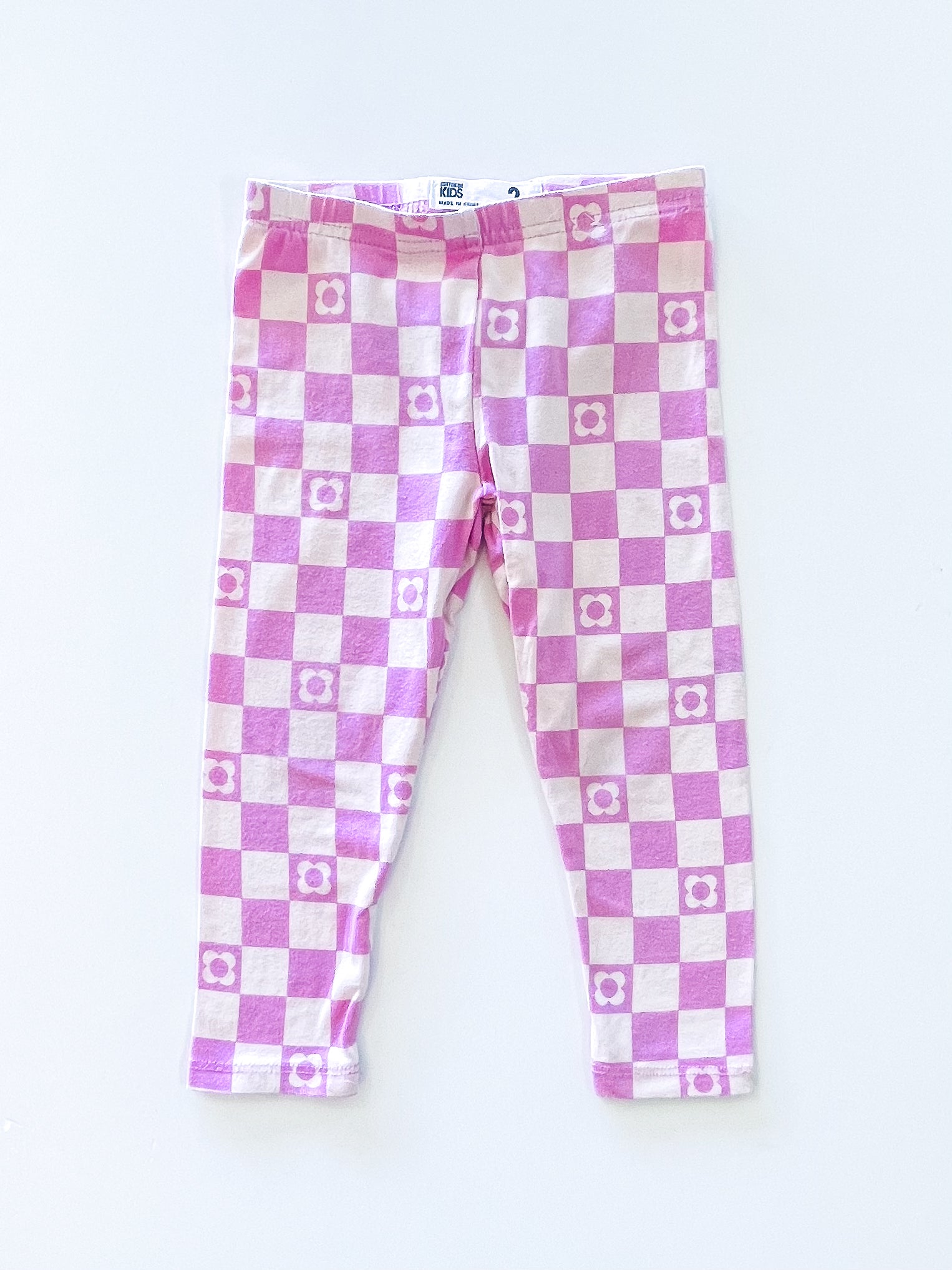 Cotton On Kids retro check leggings (2y)