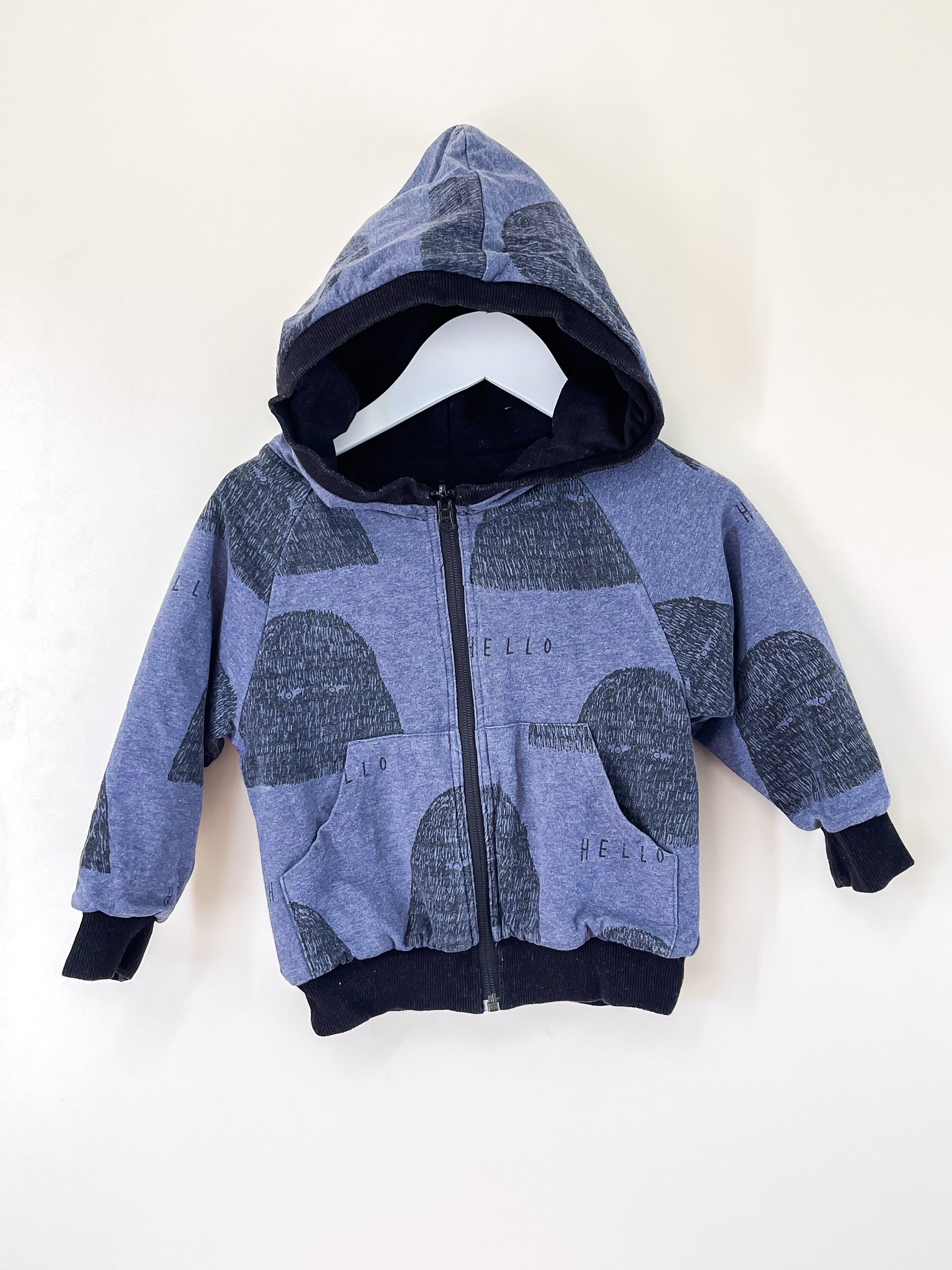 Minti monster party reversible hoodie (3y)