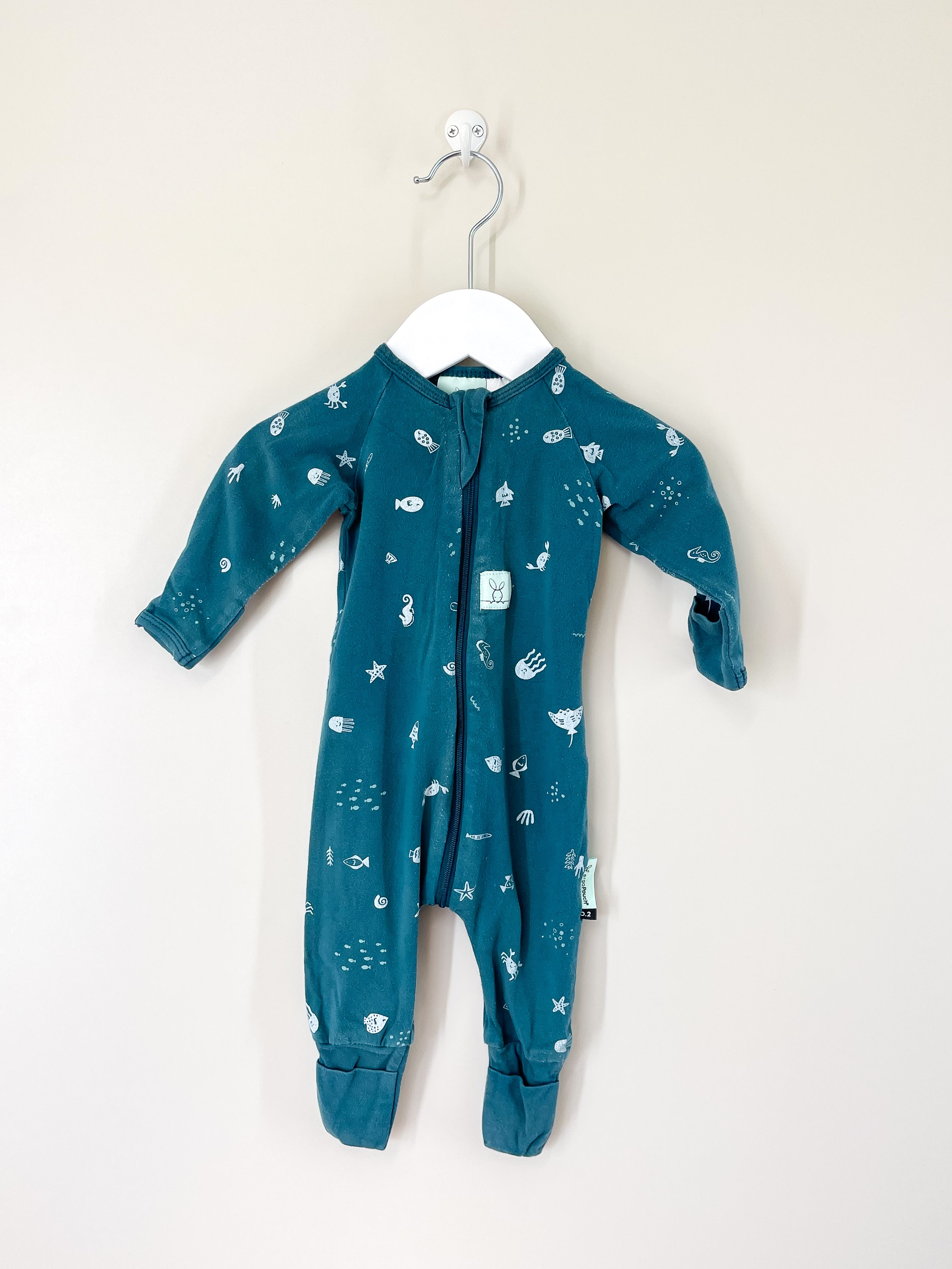 Ergopouch organic sleep zipsuit 0.2 tog (0-3m)