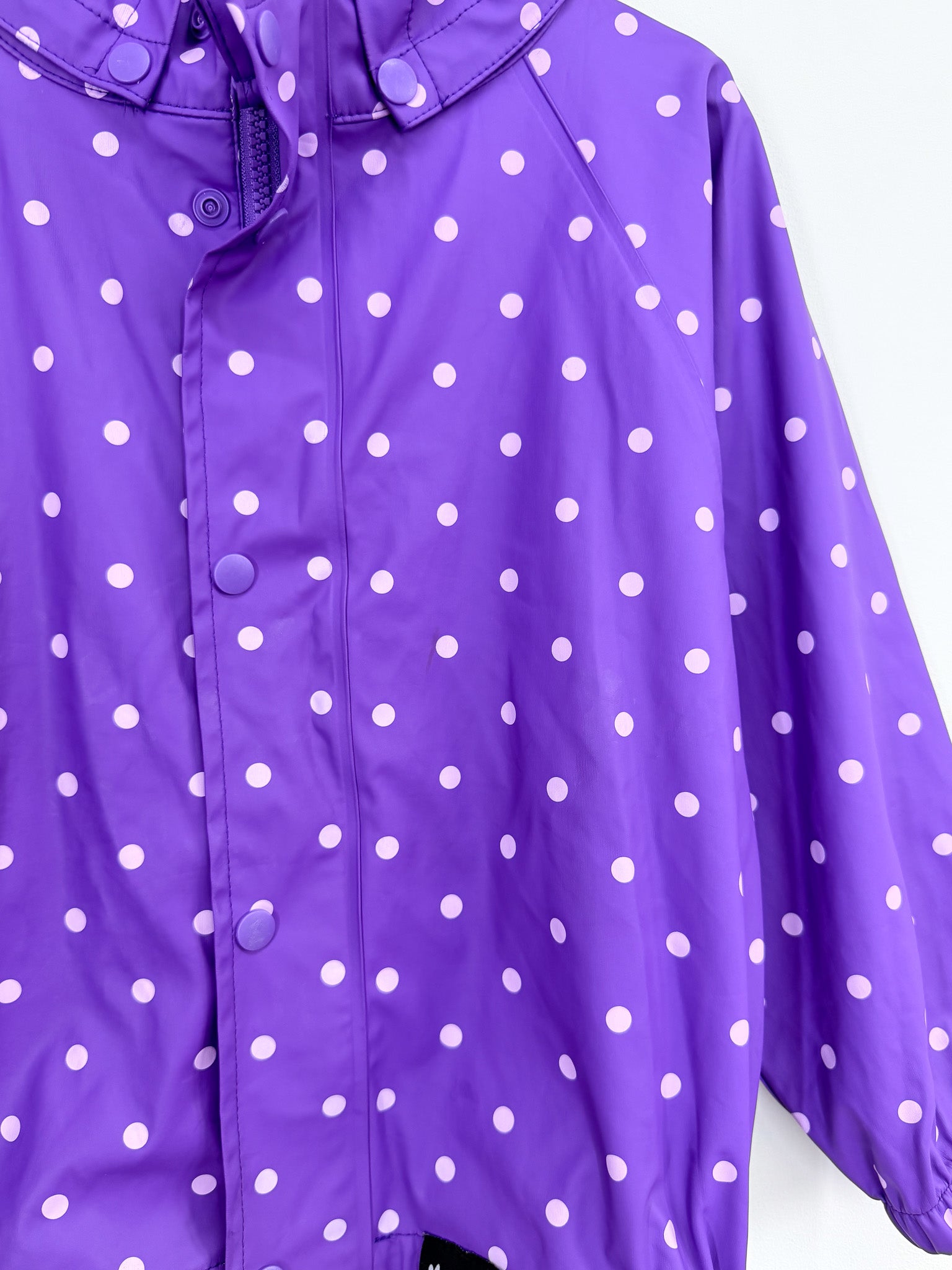 Mum 2 Mum purple spot rain jacket (5y)