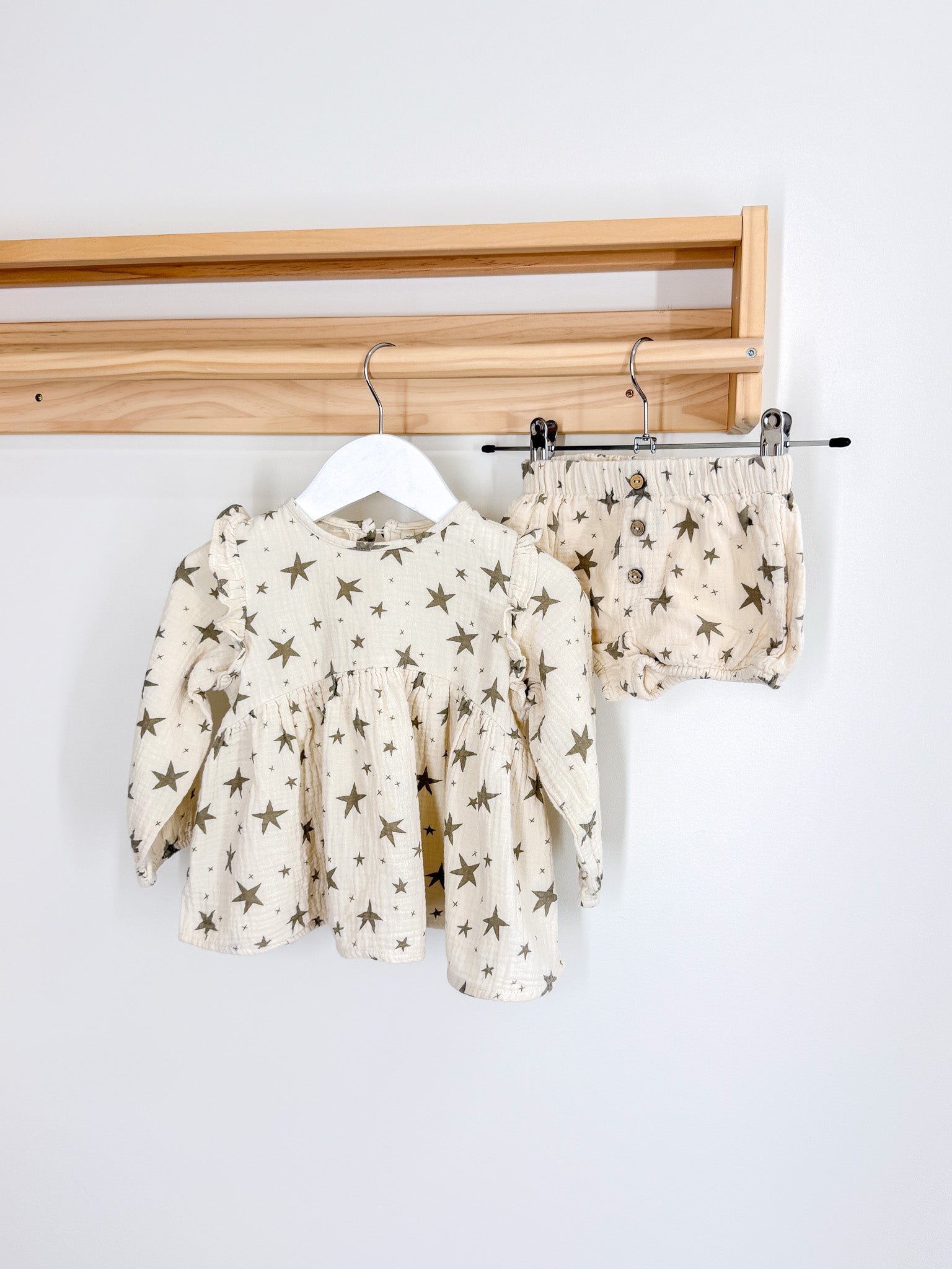 Rylee & Cru muslin smock top + bloomers set - stars (18-24m)